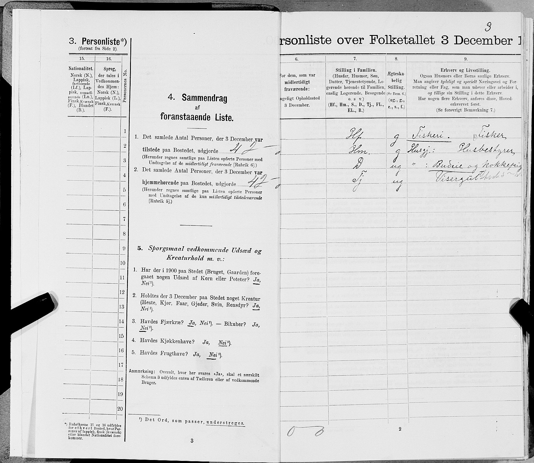 SAT, 1900 census for Gildeskål, 1900, p. 46