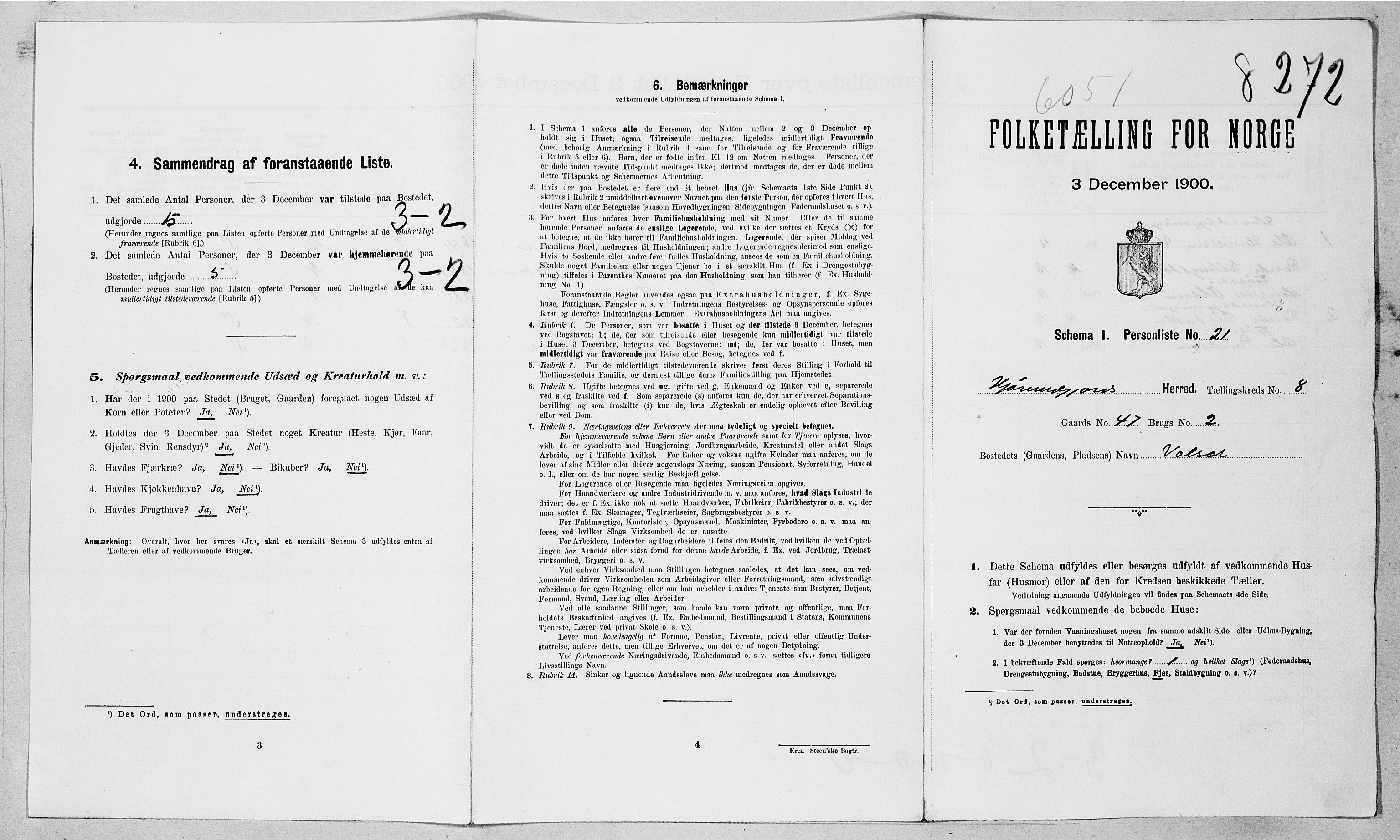 SAT, 1900 census for Hjørundfjord, 1900, p. 46