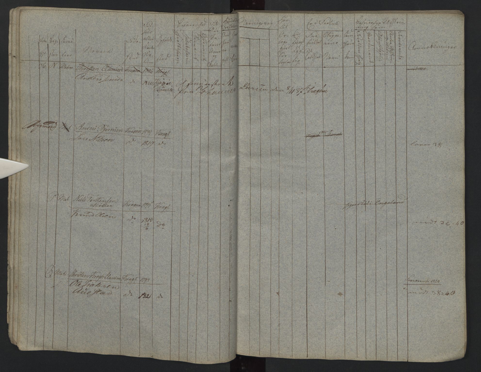 Kragerø innrulleringskontor, AV/SAKO-A-830/F/Fa/L0001: Hoved- og ekstrarulle, 1824, p. 20