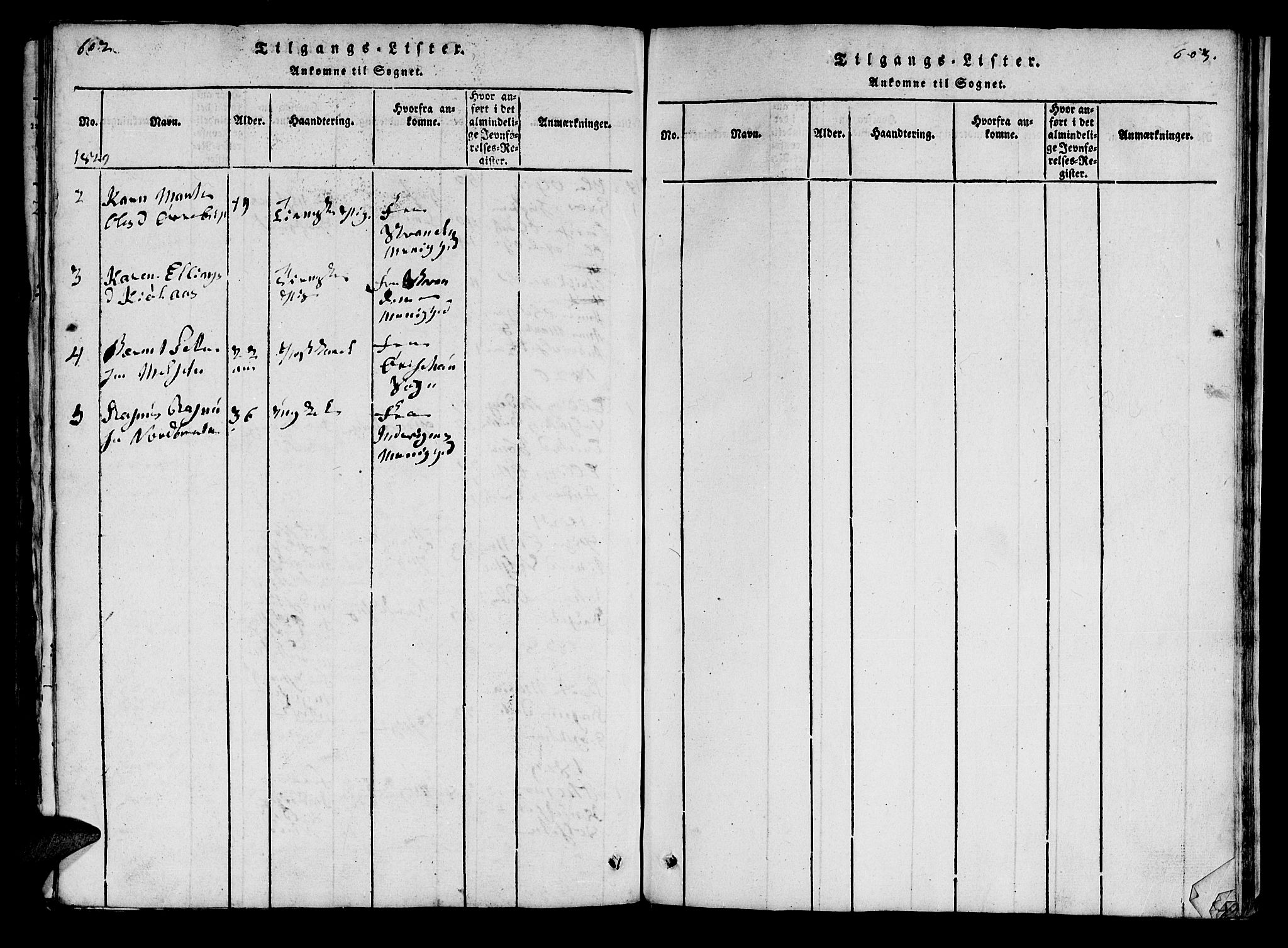 Ministerialprotokoller, klokkerbøker og fødselsregistre - Møre og Romsdal, SAT/A-1454/519/L0246: Parish register (official) no. 519A05, 1817-1834, p. 602-603