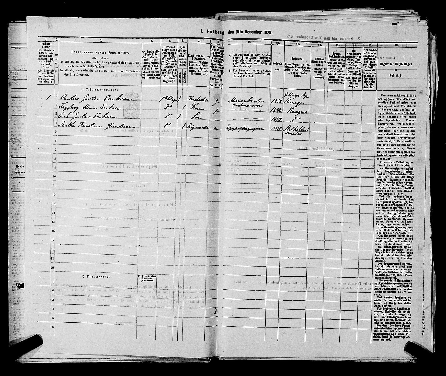 SAKO, 1875 census for 0801P Kragerø, 1875, p. 497