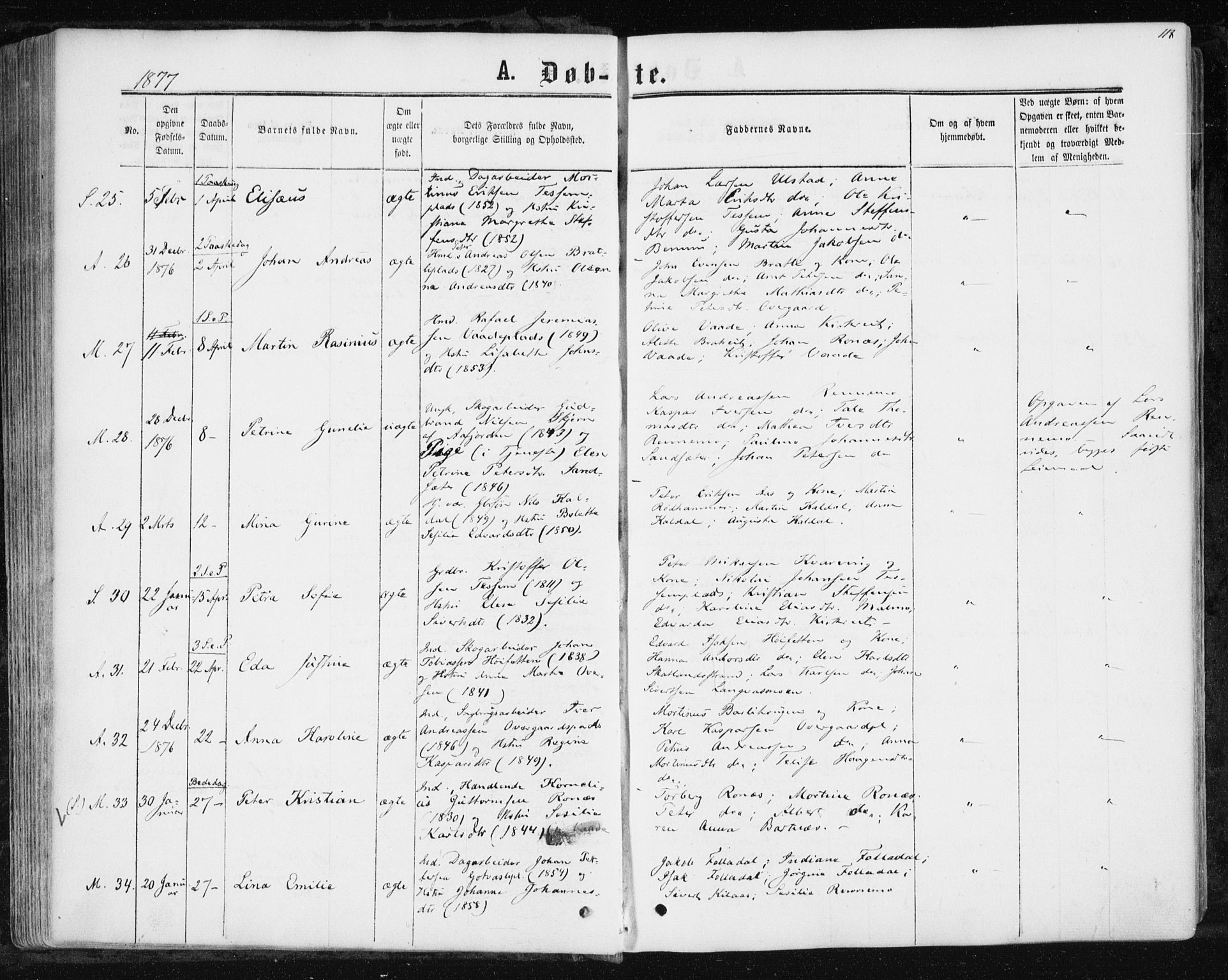 Ministerialprotokoller, klokkerbøker og fødselsregistre - Nord-Trøndelag, AV/SAT-A-1458/741/L0394: Parish register (official) no. 741A08, 1864-1877, p. 118