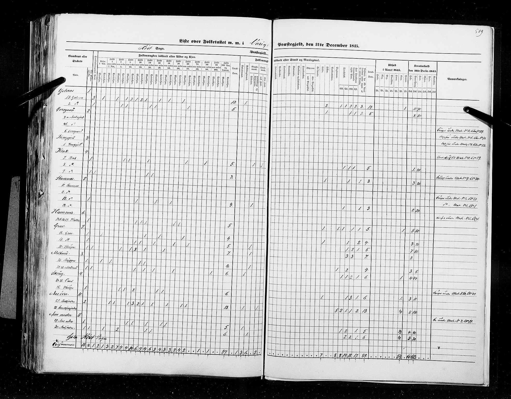 RA, Census 1845, vol. 9B: Nordland amt, 1845, p. 509