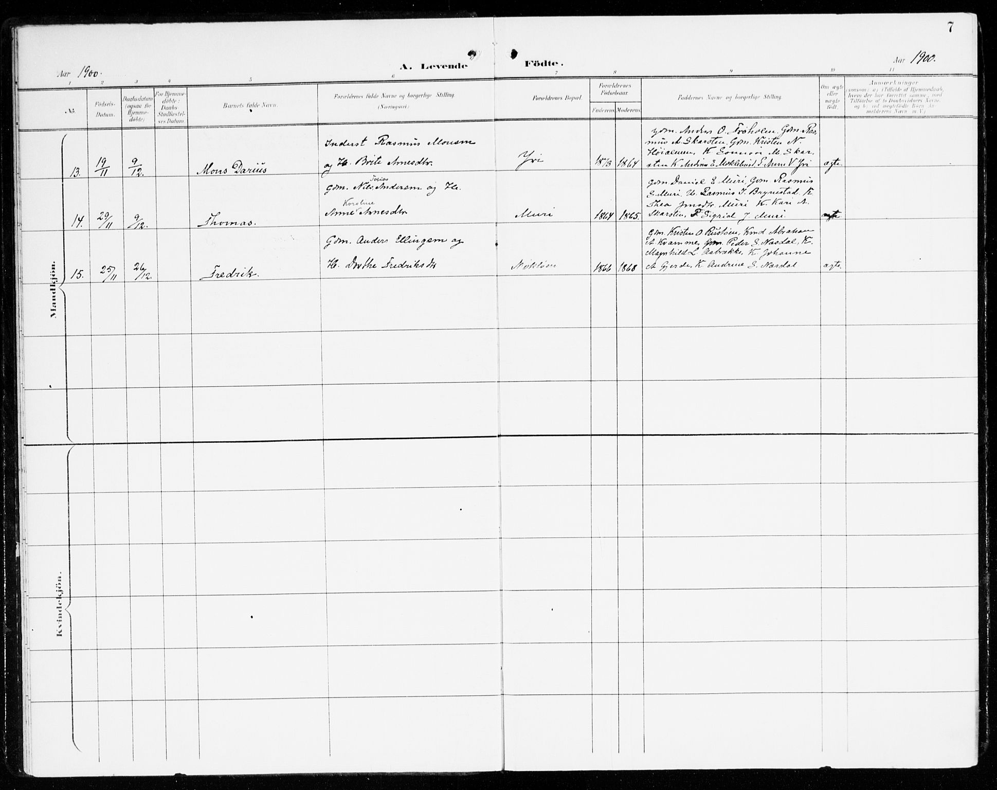 Innvik sokneprestembete, AV/SAB-A-80501: Parish register (official) no. C 2, 1900-1920, p. 7