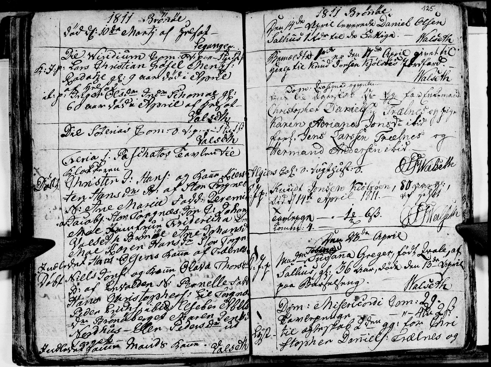 Ministerialprotokoller, klokkerbøker og fødselsregistre - Nordland, AV/SAT-A-1459/813/L0209: Parish register (copy) no. 813C01, 1803-1821, p. 125