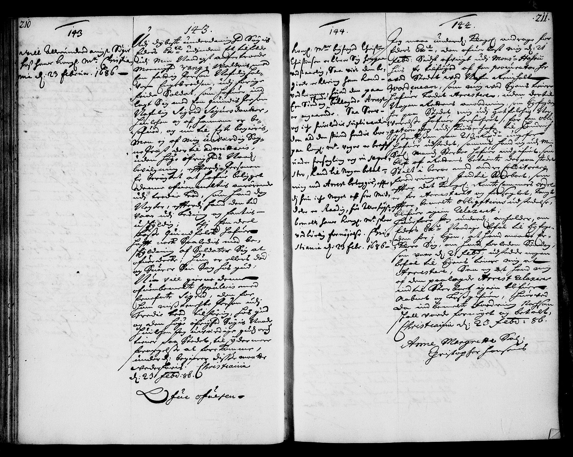 Stattholderembetet 1572-1771, AV/RA-EA-2870/Ae/L0002: Supplikasjons- og resolusjonsprotokoll, 1686, p. 210-211