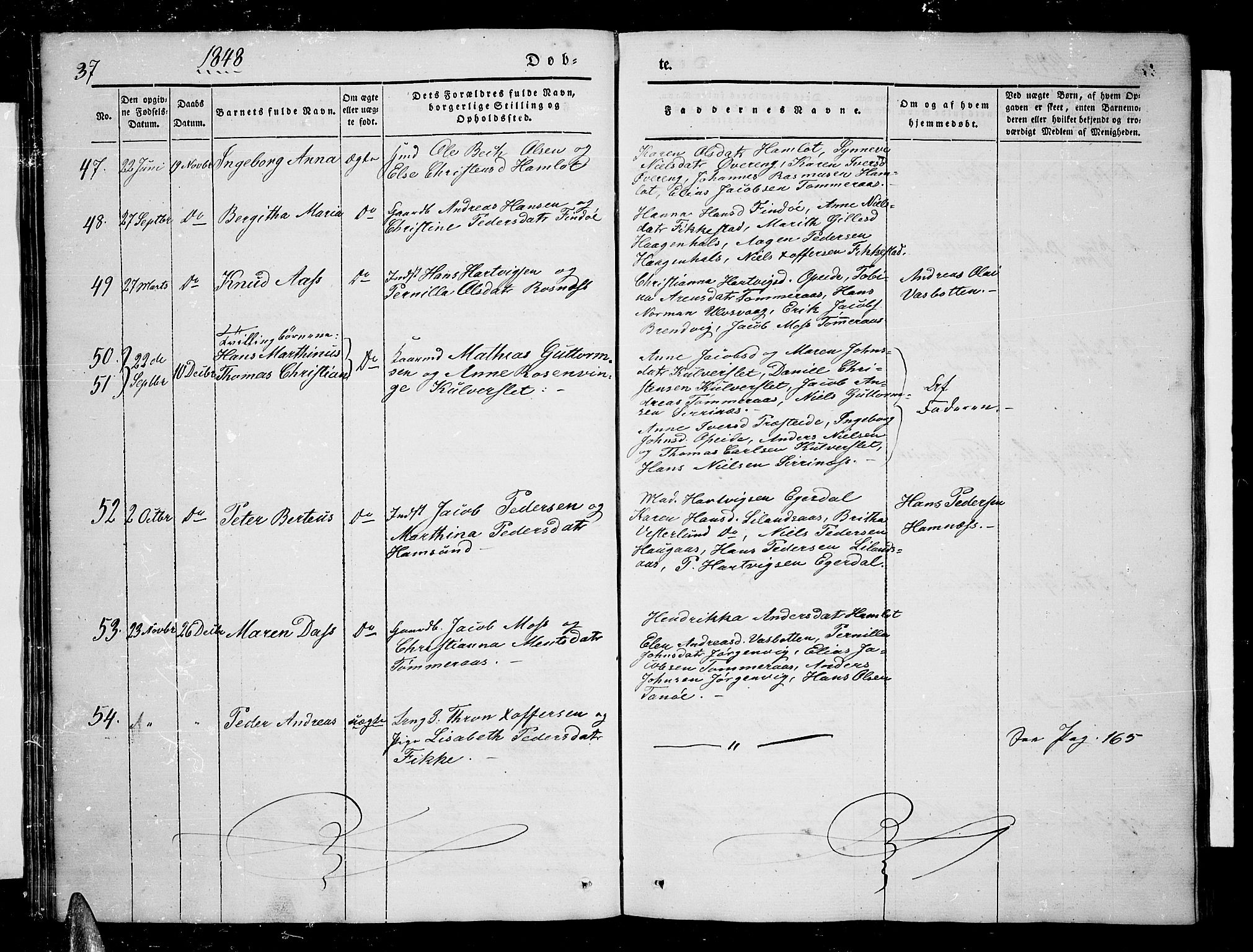 Ministerialprotokoller, klokkerbøker og fødselsregistre - Nordland, AV/SAT-A-1459/859/L0856: Parish register (copy) no. 859C02, 1843-1854, p. 37