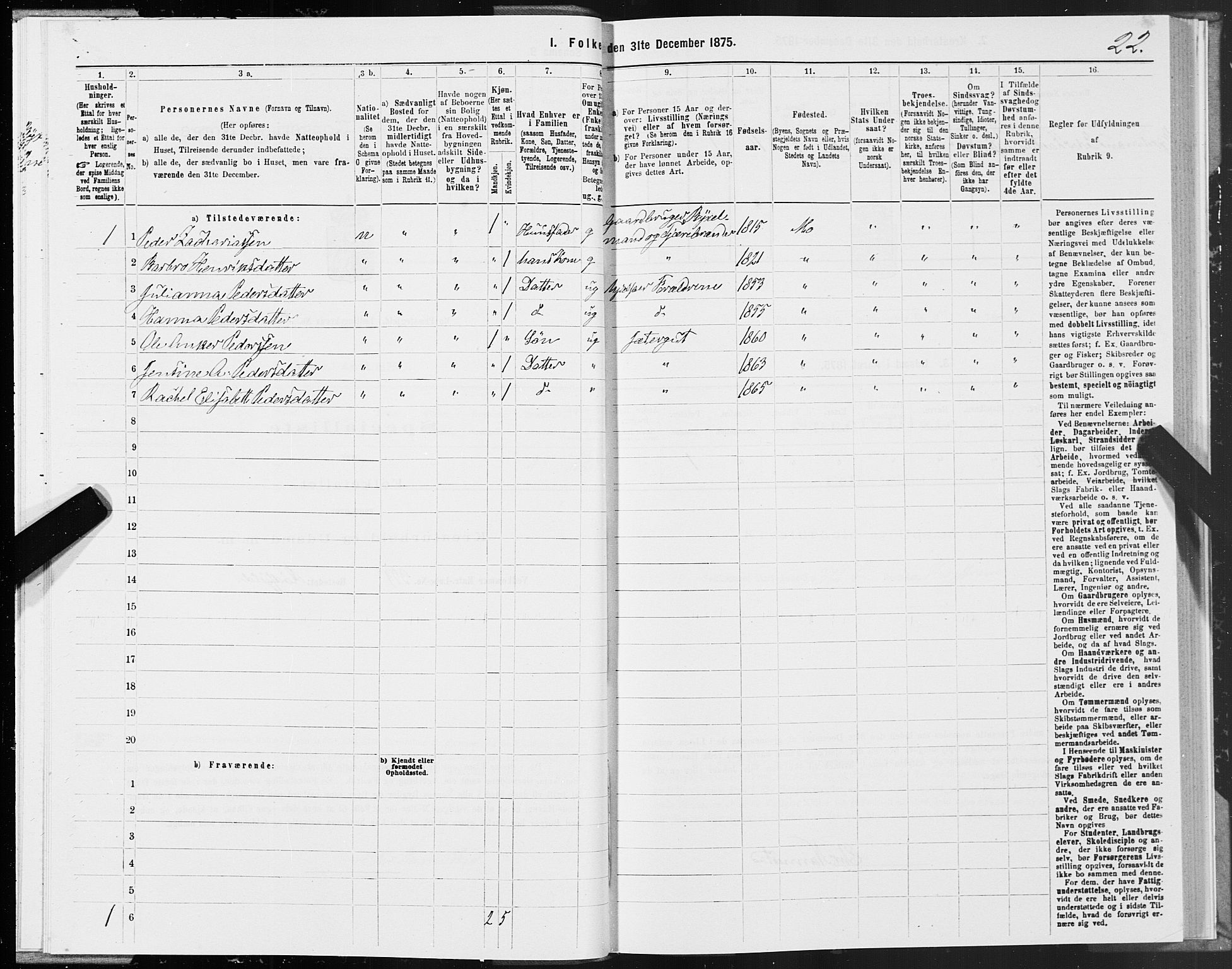 SAT, 1875 census for 1833P Mo, 1875, p. 3022