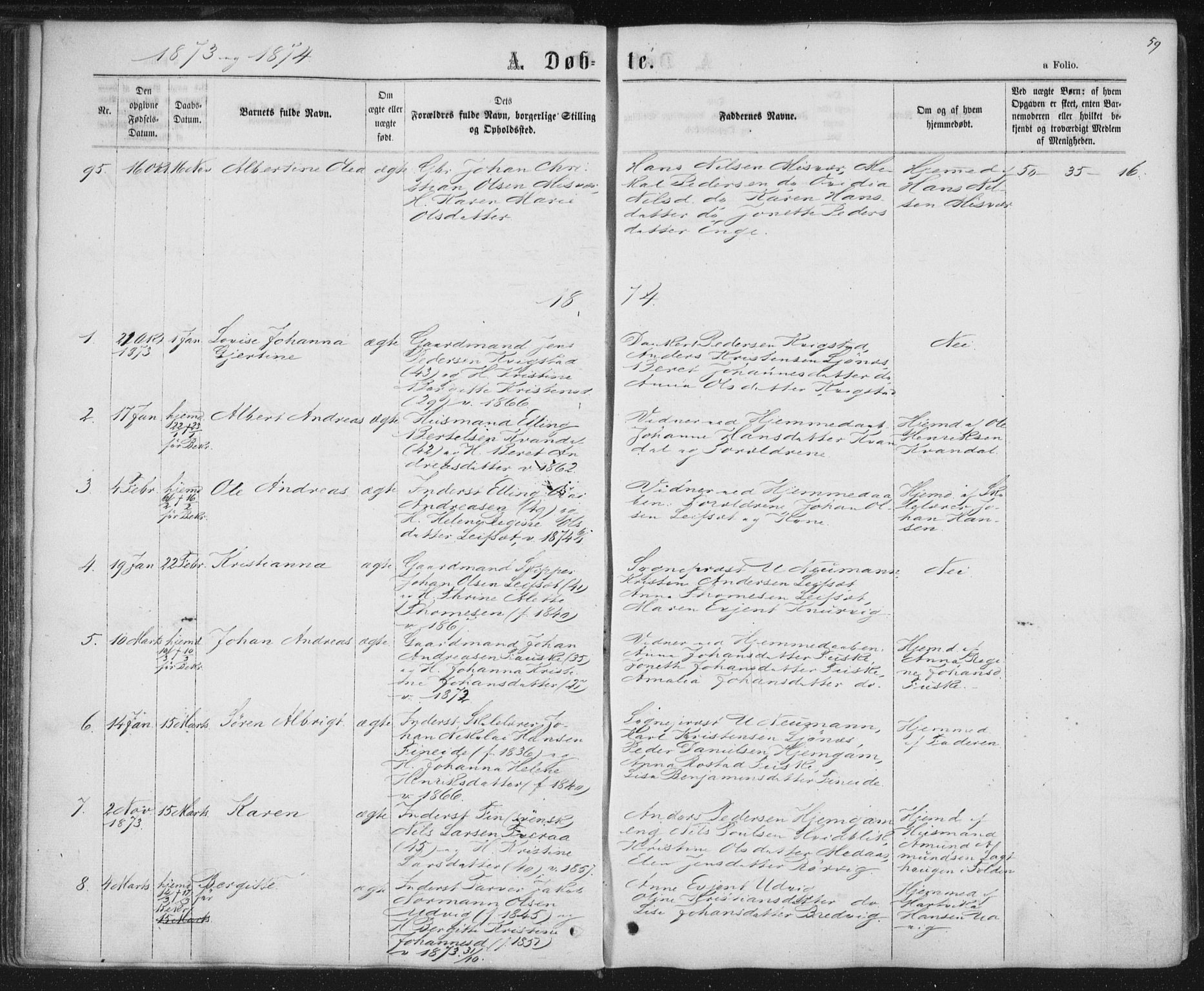 Ministerialprotokoller, klokkerbøker og fødselsregistre - Nordland, SAT/A-1459/852/L0739: Parish register (official) no. 852A09, 1866-1877, p. 59