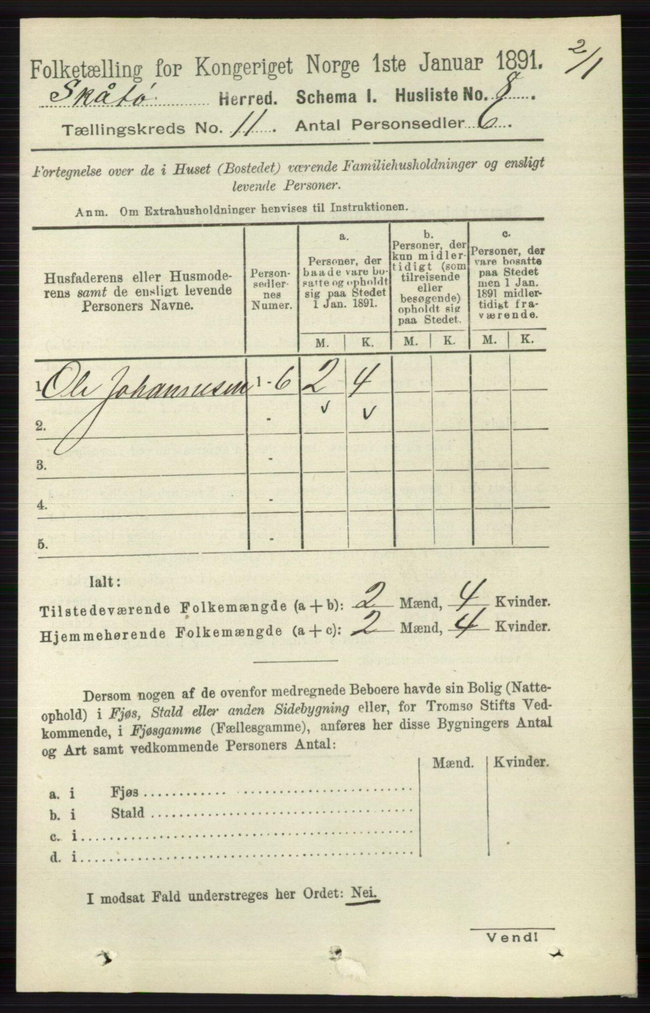 RA, 1891 census for 0815 Skåtøy, 1891, p. 4224