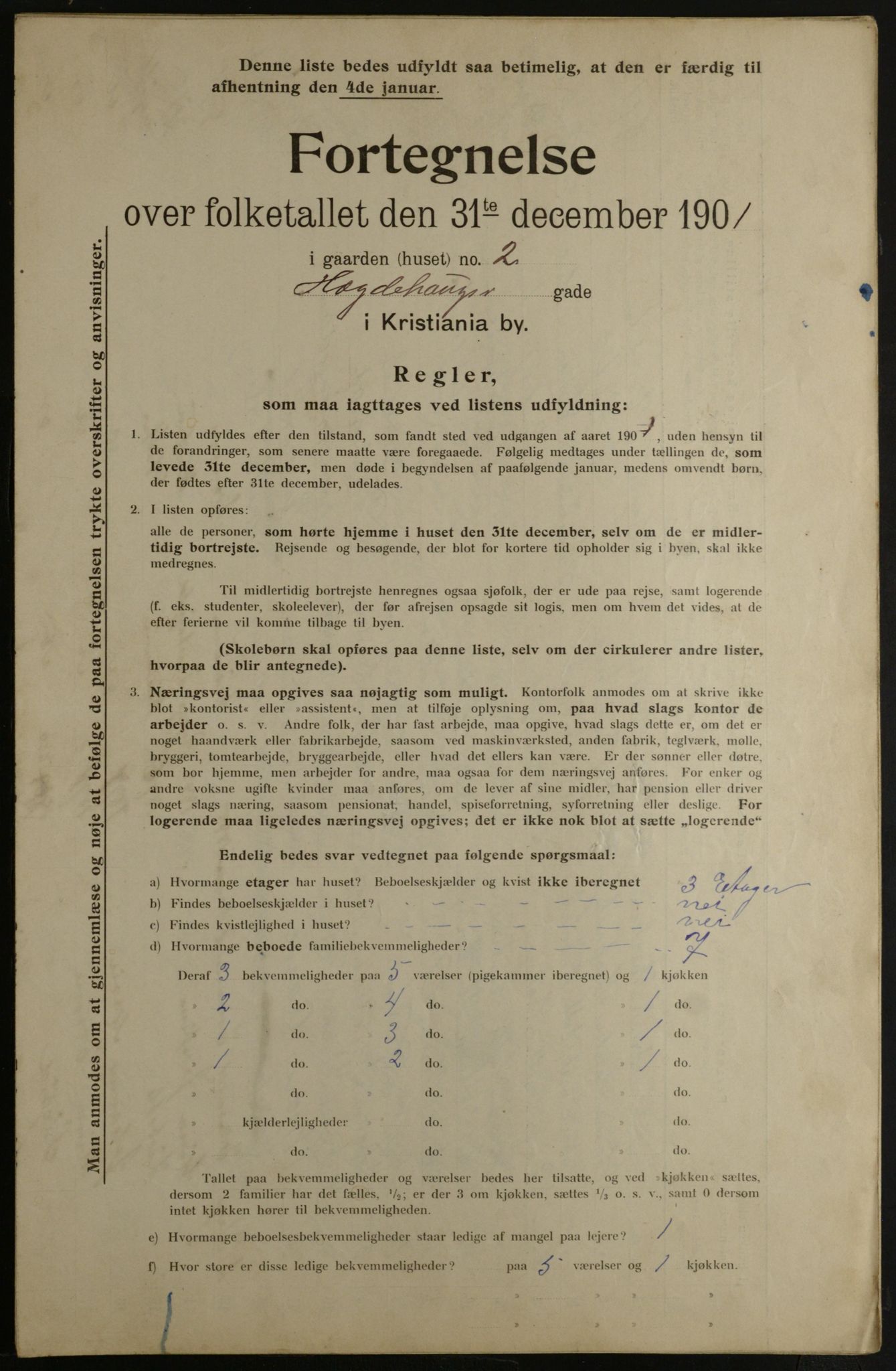 OBA, Municipal Census 1901 for Kristiania, 1901, p. 5740