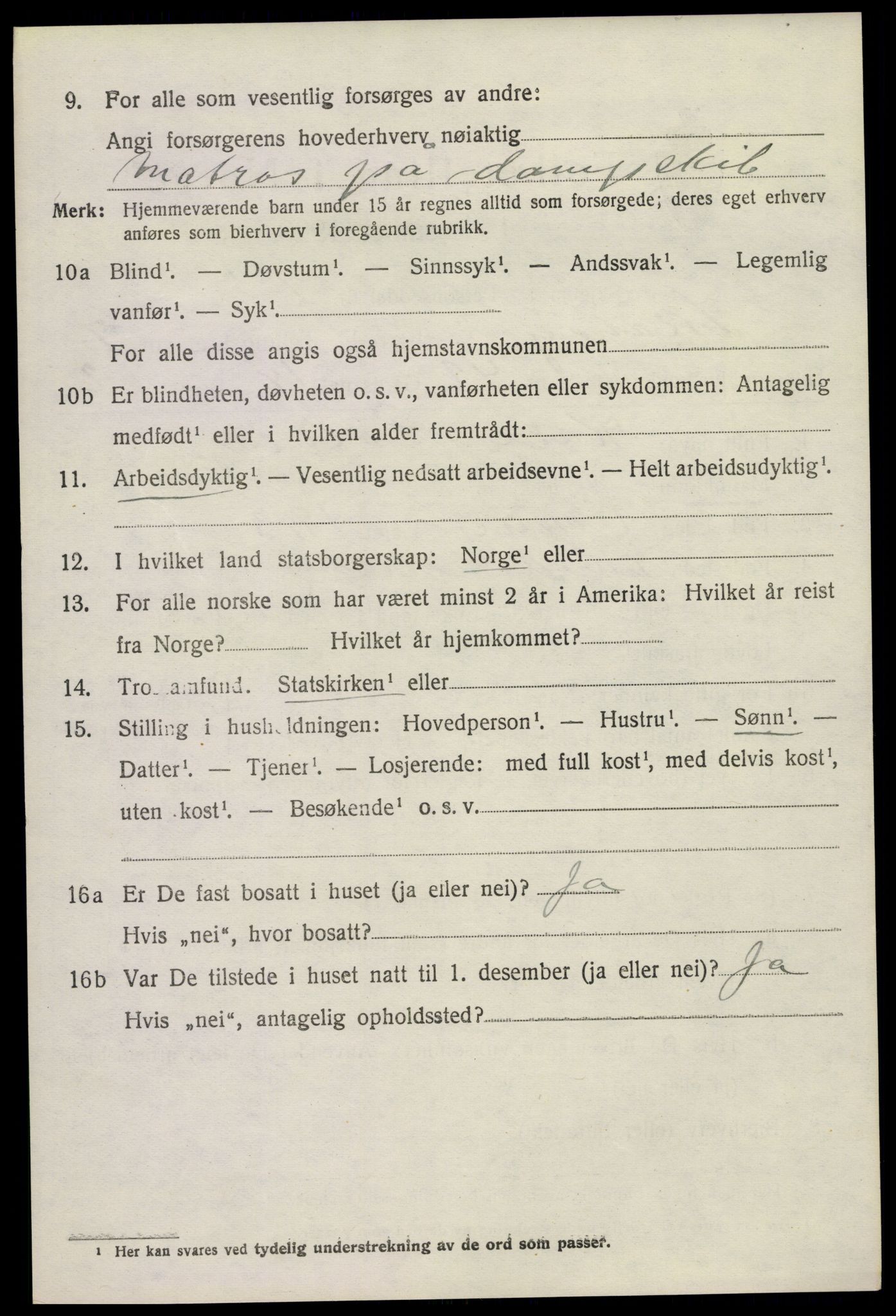 SAKO, 1920 census for Skåtøy, 1920, p. 5853