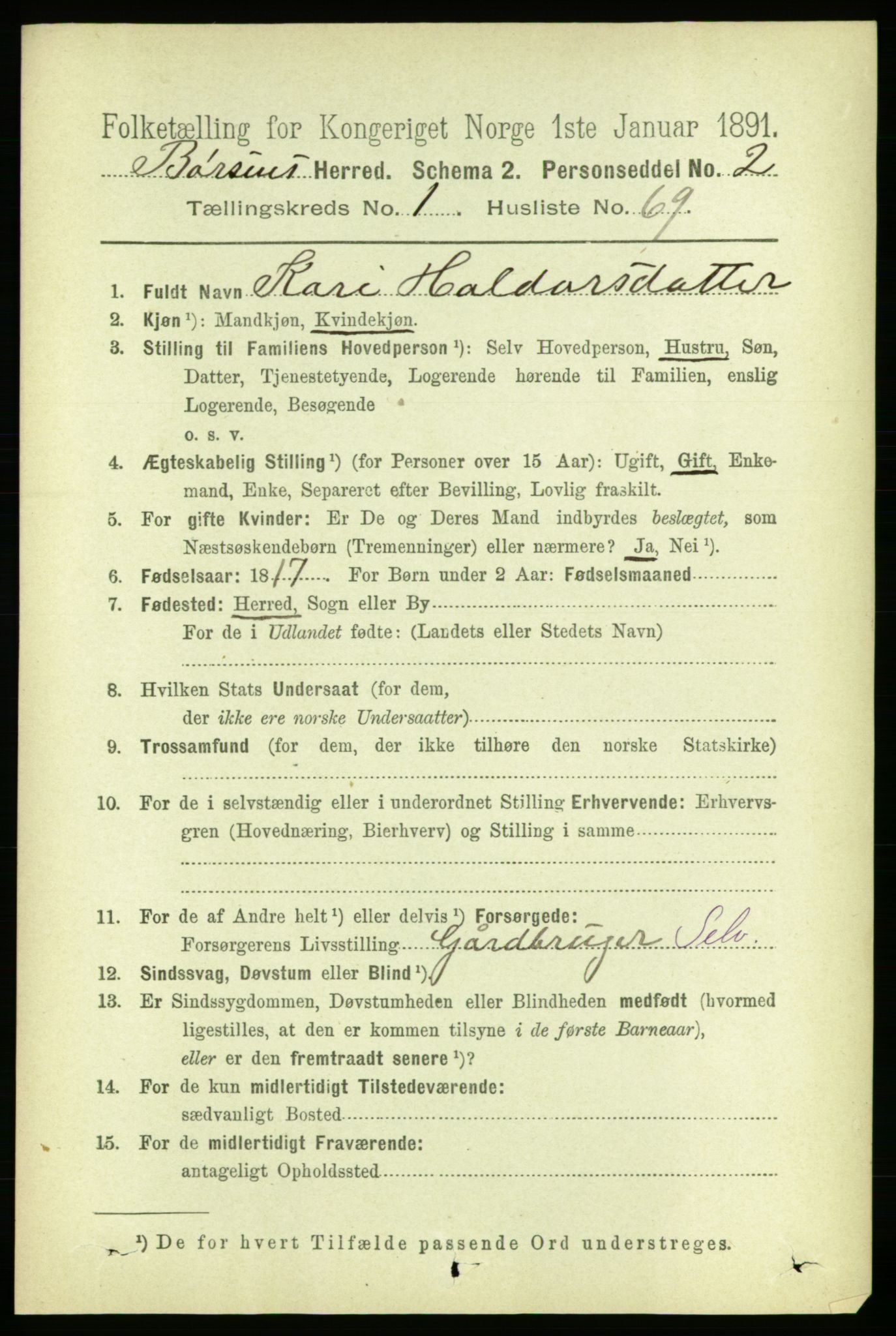 RA, 1891 census for 1658 Børsa, 1891, p. 446