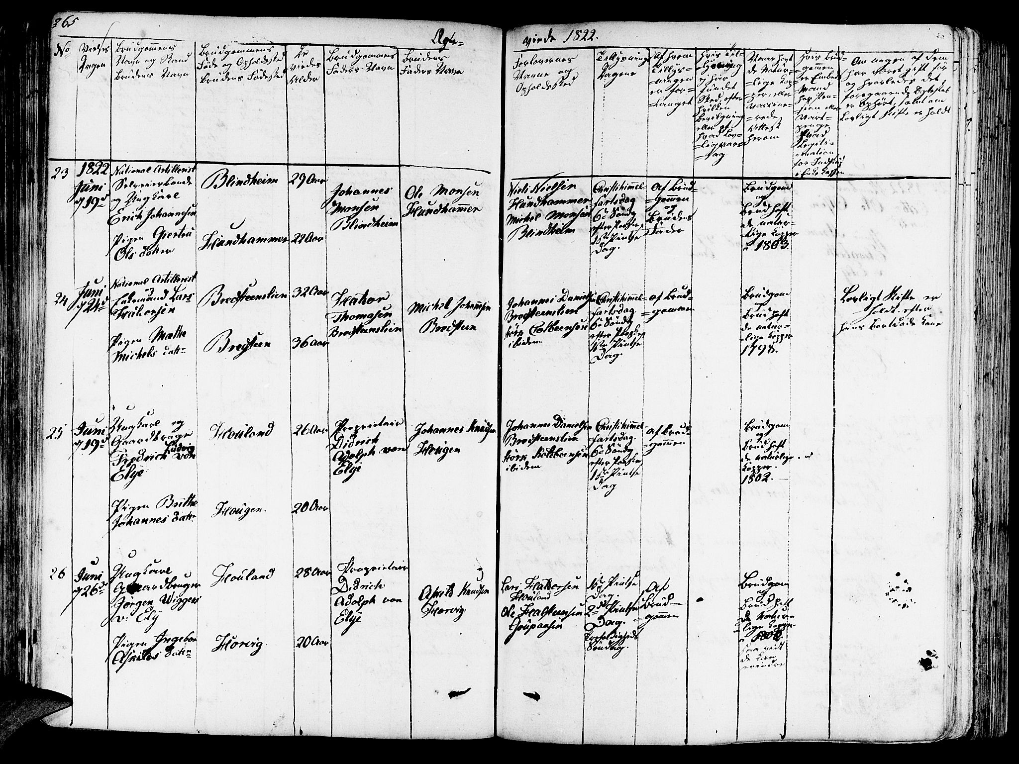 Haus sokneprestembete, AV/SAB-A-75601/H/Haa: Parish register (official) no. A 13, 1821-1827, p. 265