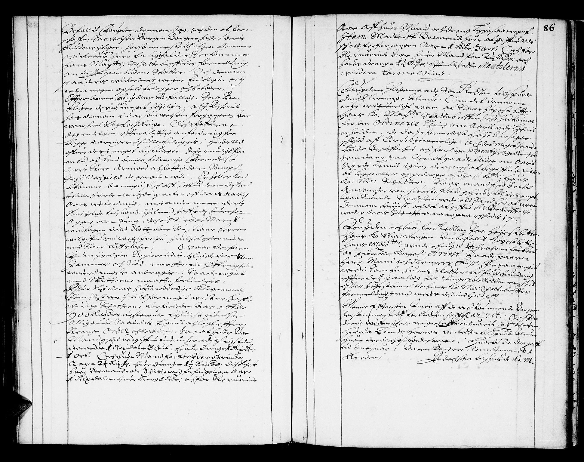 Finnmark sorenskriveri, AV/SATØ-S-0053/F/Fa/L0009: Justisprotokoller, 1654-1663, p. 85b-86a