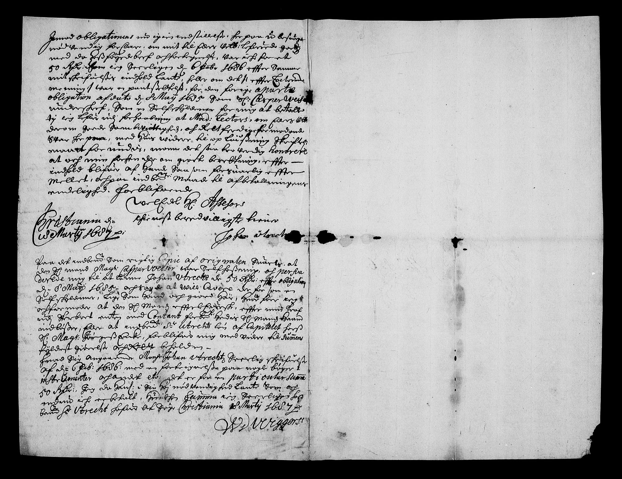 Stattholderembetet 1572-1771, RA/EA-2870/Af/L0001: Avskrifter av vedlegg til originale supplikker, nummerert i samsvar med supplikkbøkene, 1683-1687, p. 55