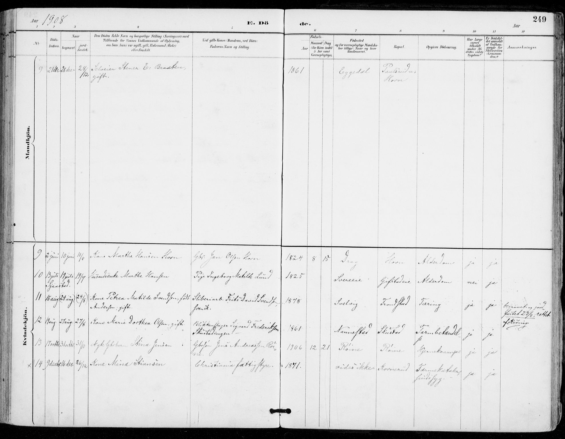 Sylling kirkebøker, AV/SAKO-A-247/F/Fa/L0001: Parish register (official) no. 1, 1883-1910, p. 249