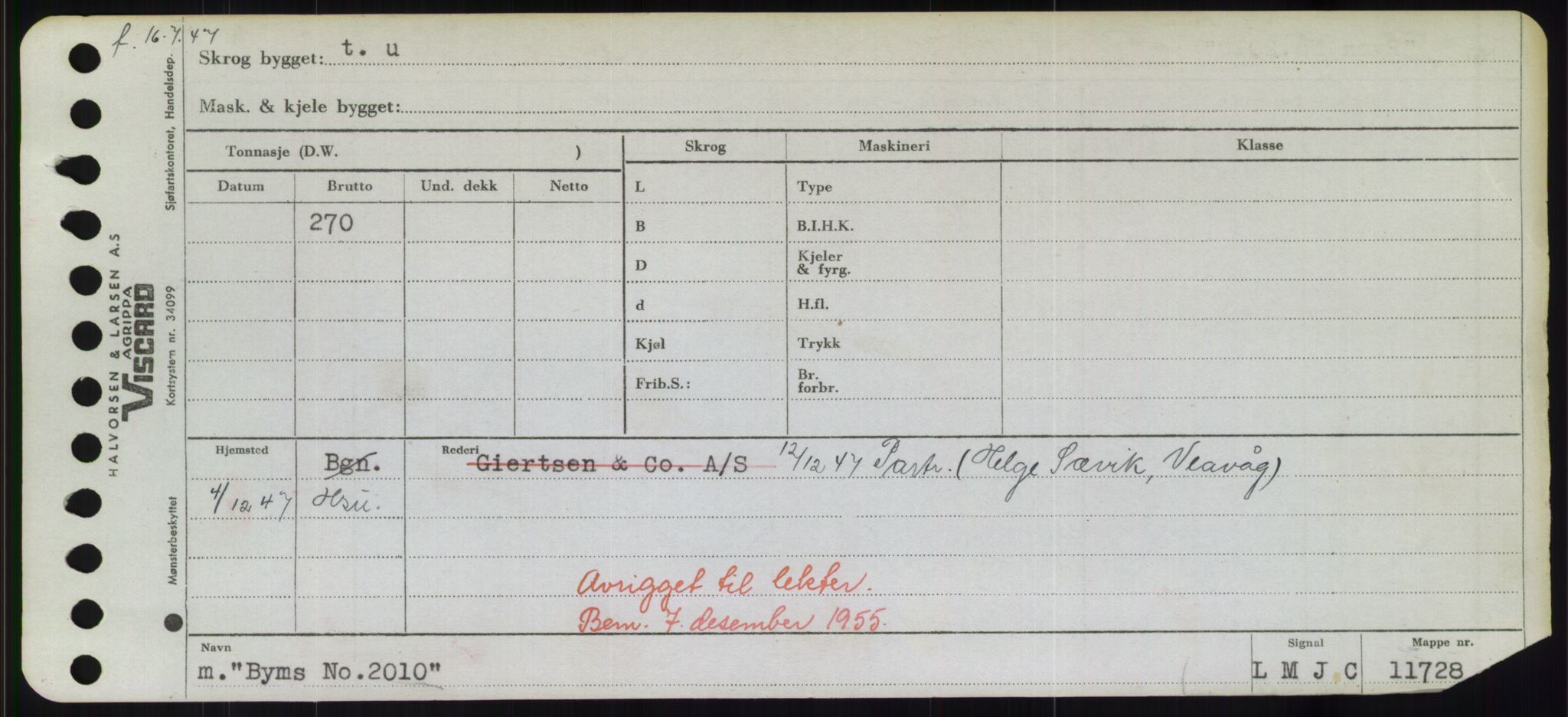 Sjøfartsdirektoratet med forløpere, Skipsmålingen, AV/RA-S-1627/H/Hd/L0006: Fartøy, Byg-Båt, p. 779