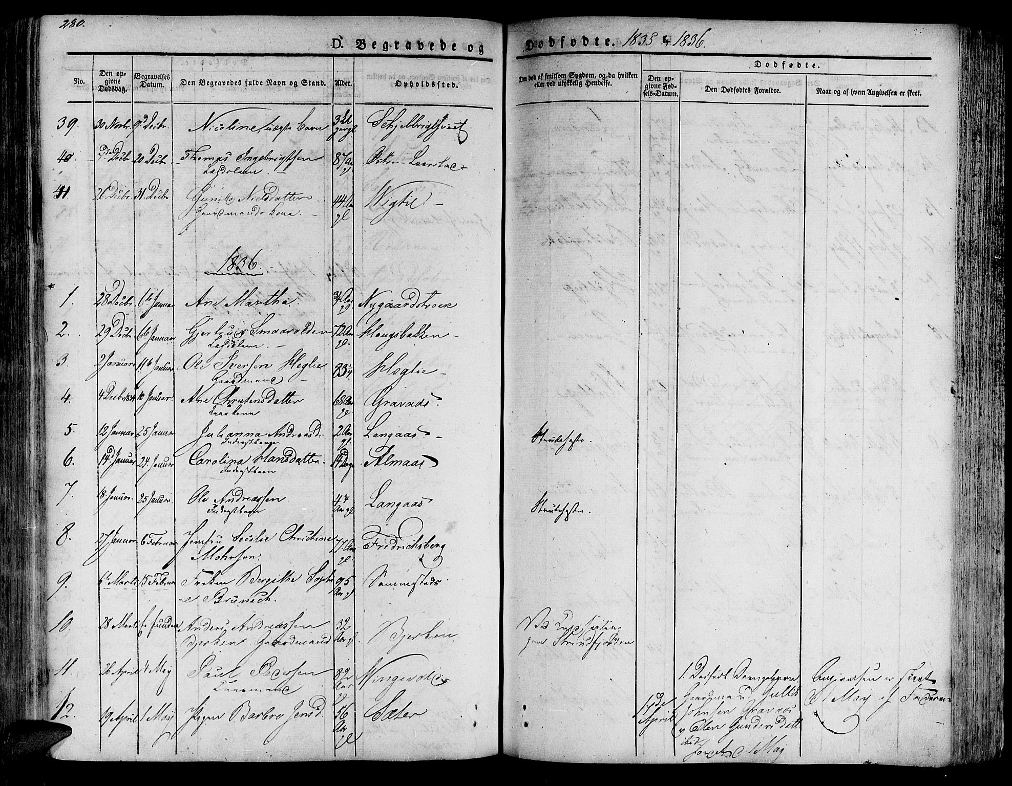 Ministerialprotokoller, klokkerbøker og fødselsregistre - Nord-Trøndelag, SAT/A-1458/701/L0006: Parish register (official) no. 701A06, 1825-1841, p. 280