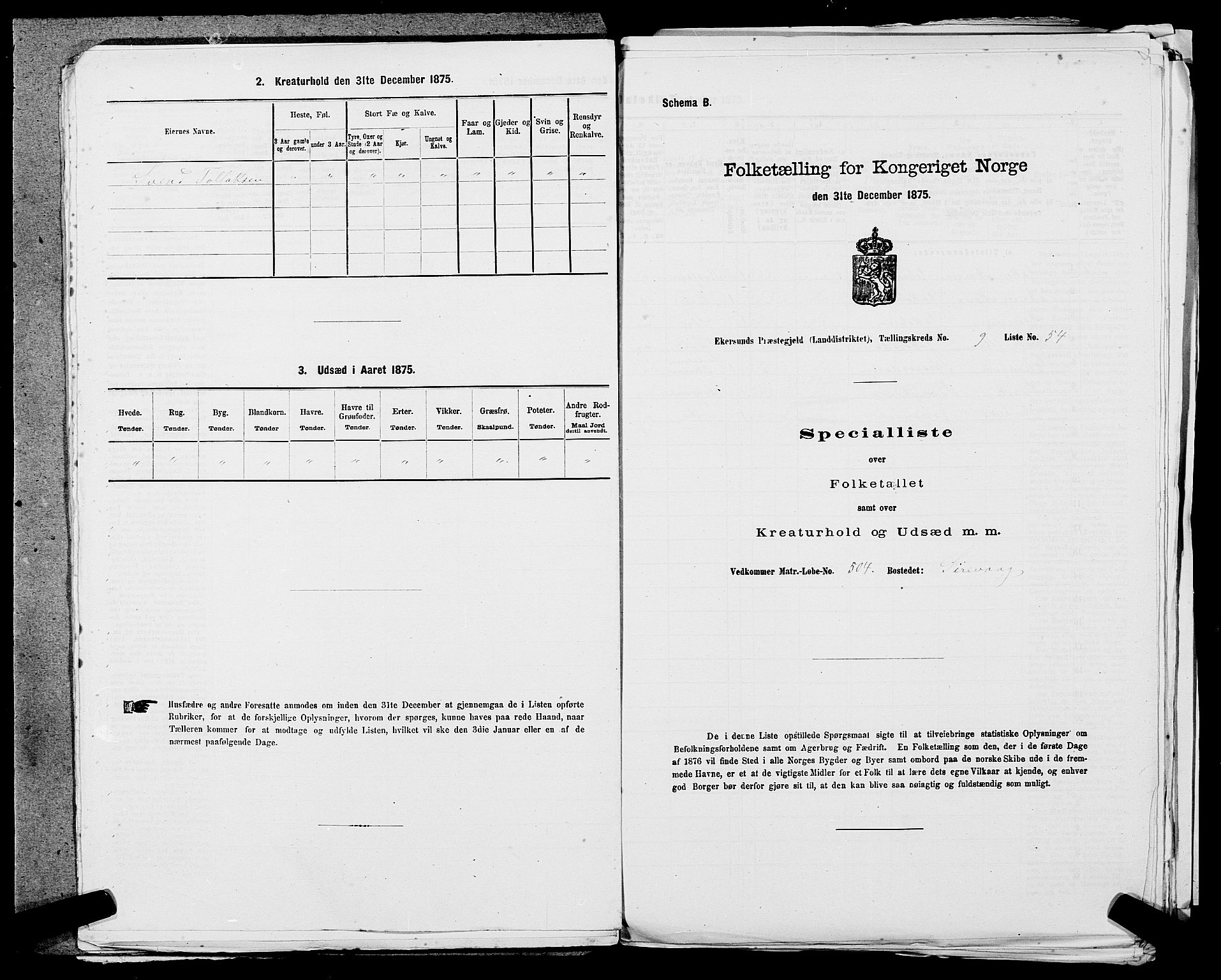 SAST, 1875 census for 1116L Eigersund/Eigersund og Ogna, 1875, p. 986