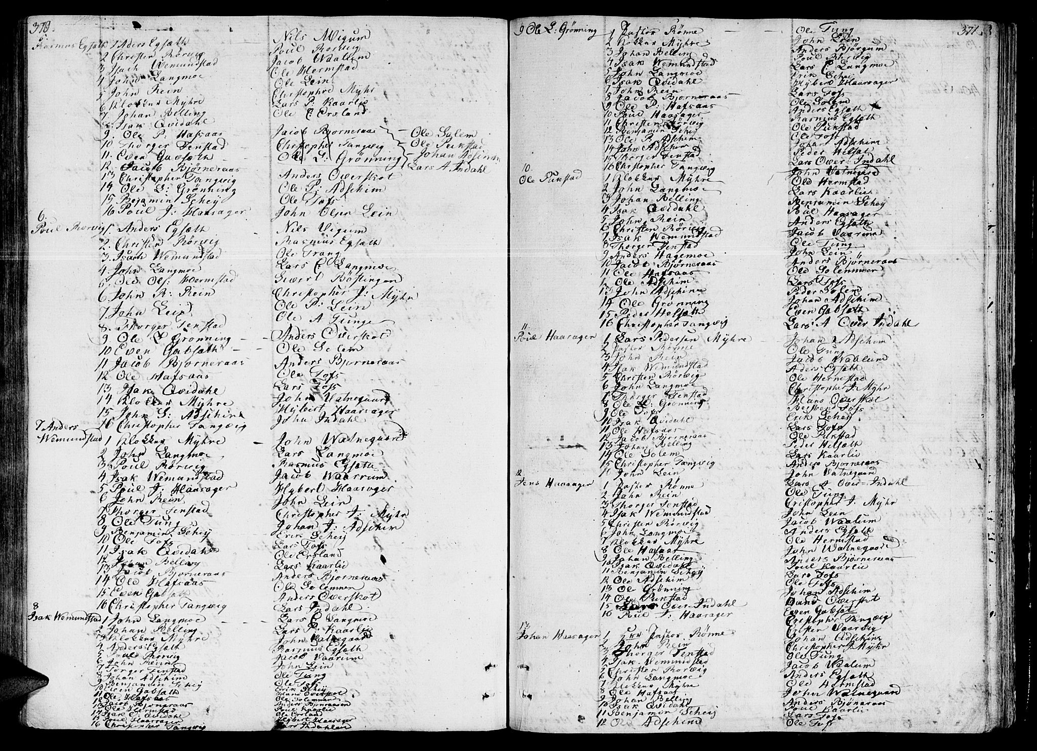 Ministerialprotokoller, klokkerbøker og fødselsregistre - Sør-Trøndelag, AV/SAT-A-1456/646/L0607: Parish register (official) no. 646A05, 1806-1815, p. 370-371