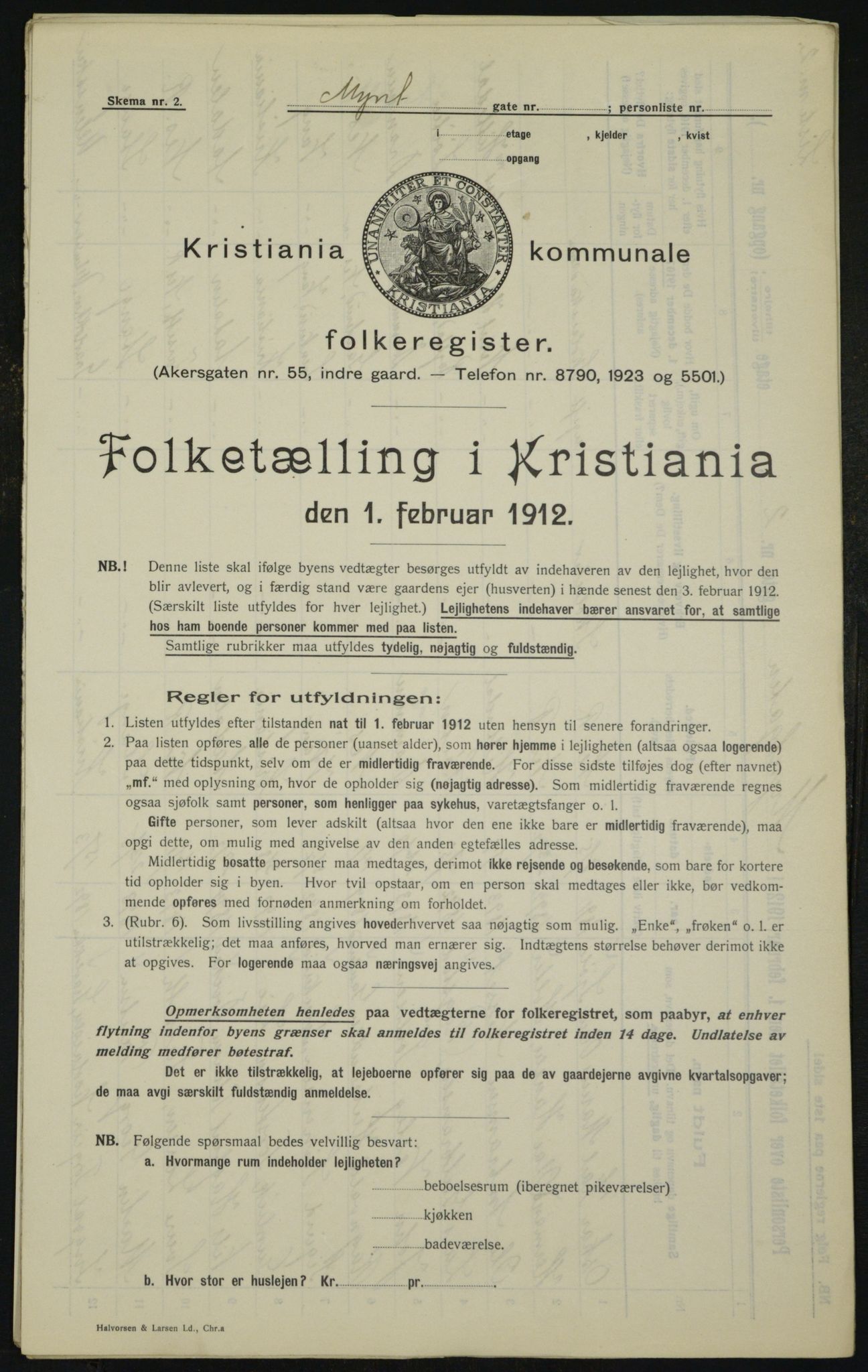 OBA, Municipal Census 1912 for Kristiania, 1912, p. 68865