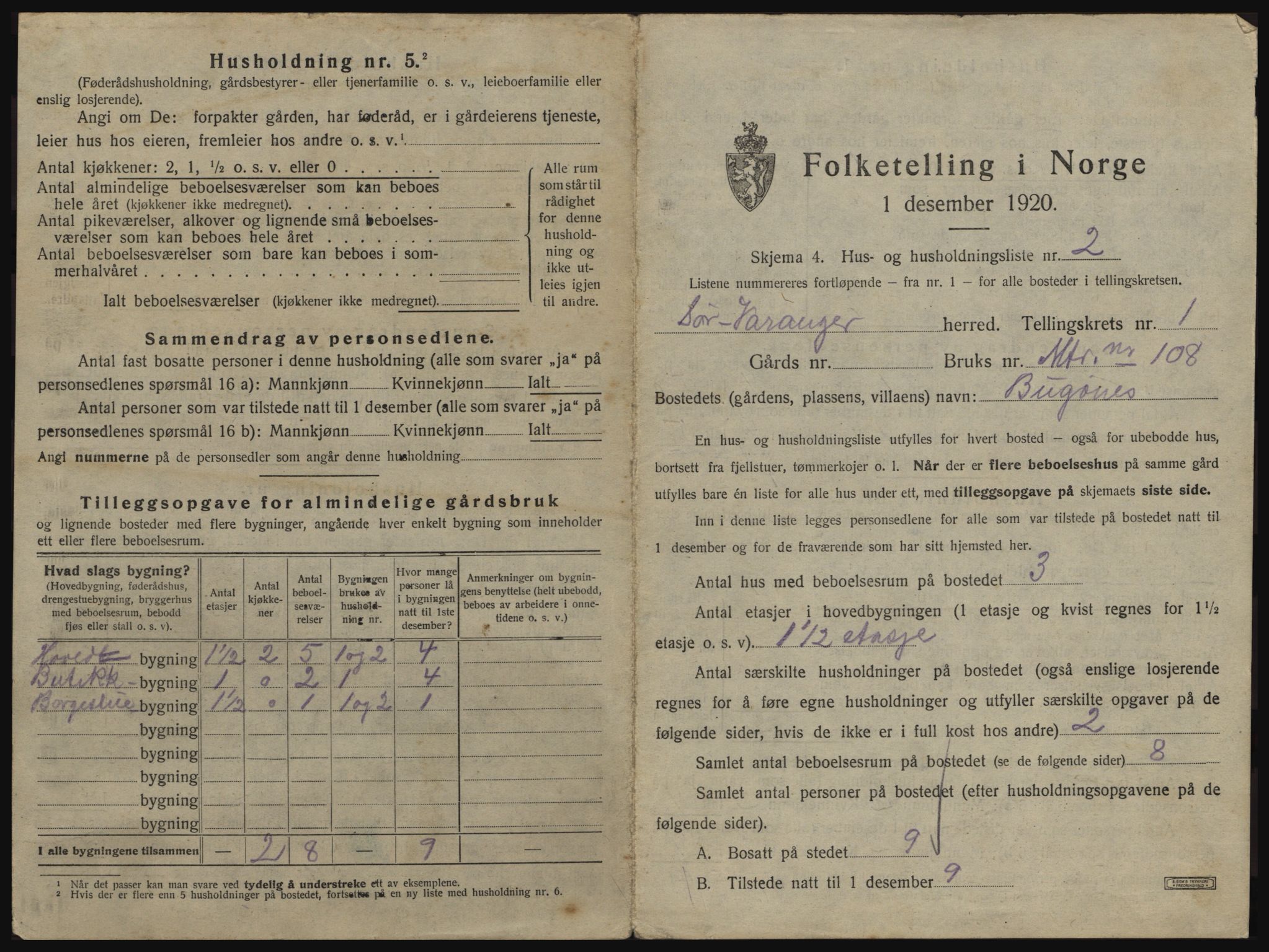 SATØ, 1920 census for Sør-Varanger, 1920, p. 52