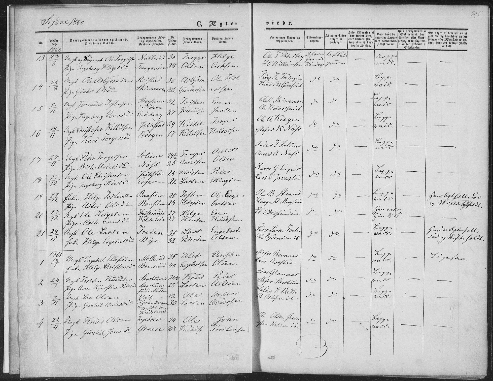 Sigdal kirkebøker, SAKO/A-245/F/Fa/L0009b: Parish register (official) no. I 9B, 1860-1871, p. 295