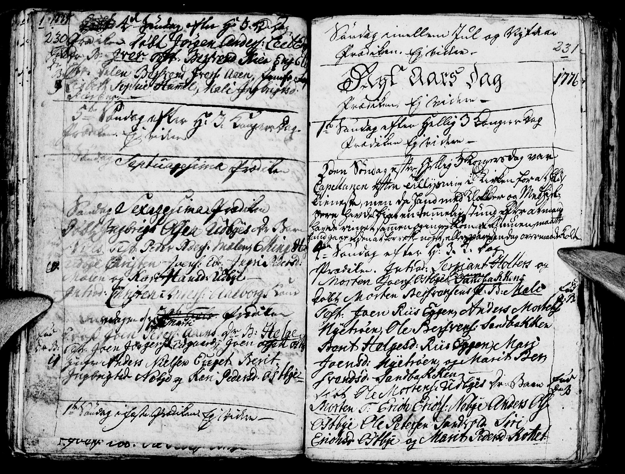 Tynset prestekontor, SAH/PREST-058/H/Ha/Haa/L0006: Parish register (official) no. 6, 1763-1779, p. 230-231