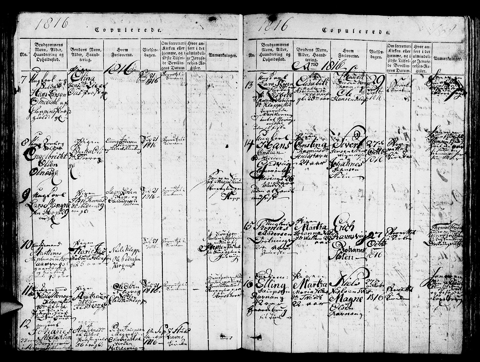 Askøy Sokneprestembete, SAB/A-74101/H/Ha/Hab/Haba/L0002: Parish register (copy) no. A 2, 1815-1846, p. 189