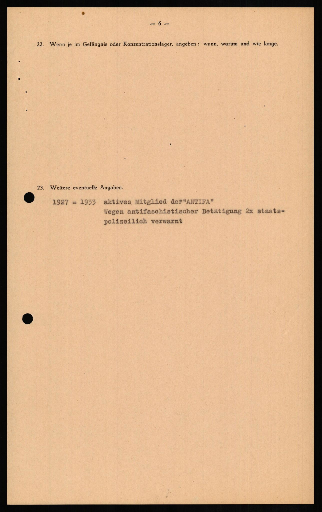 Forsvaret, Forsvarets overkommando II, AV/RA-RAFA-3915/D/Db/L0015: CI Questionaires. Tyske okkupasjonsstyrker i Norge. Tyskere., 1945-1946, p. 412