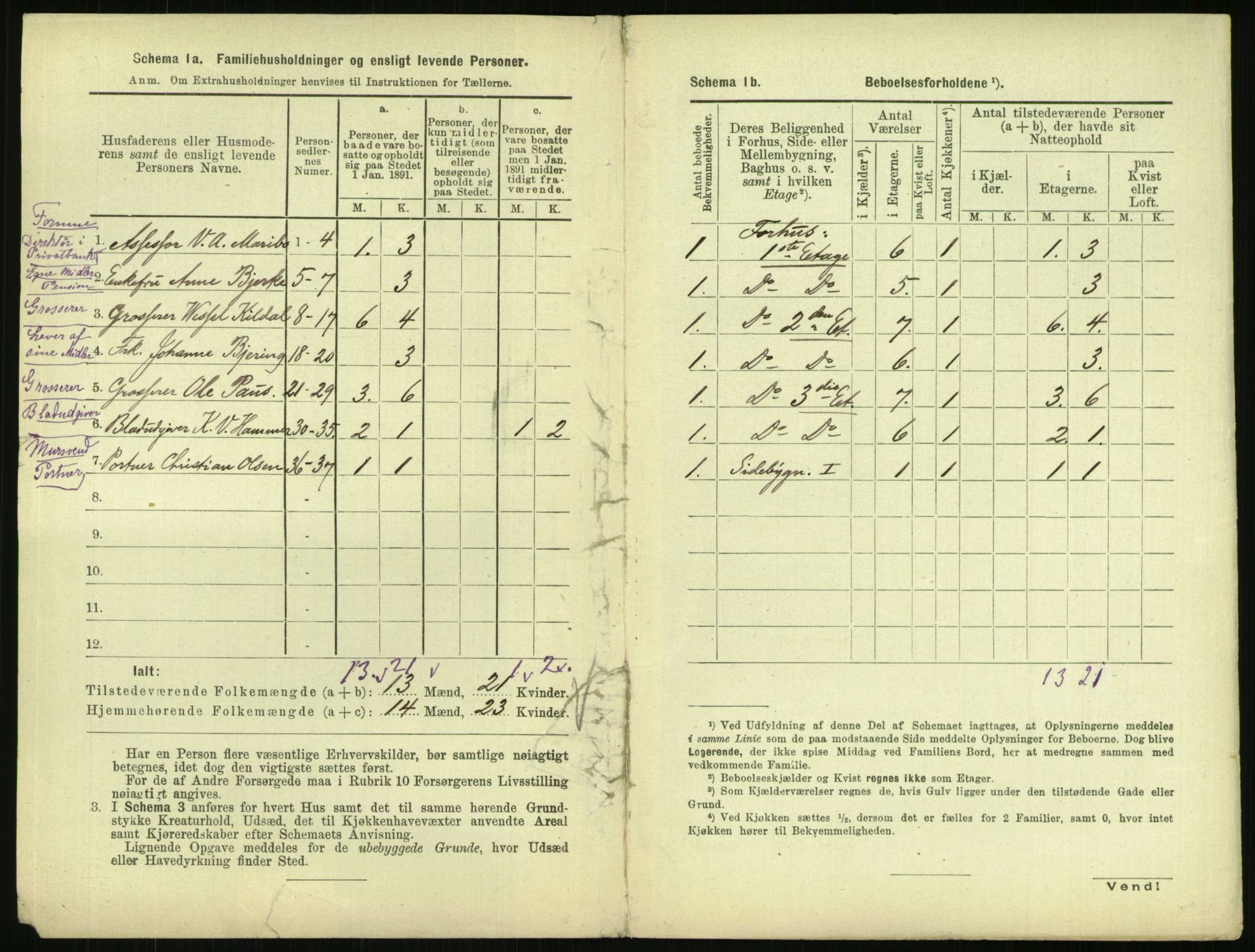 RA, 1891 census for 0301 Kristiania, 1891, p. 66308