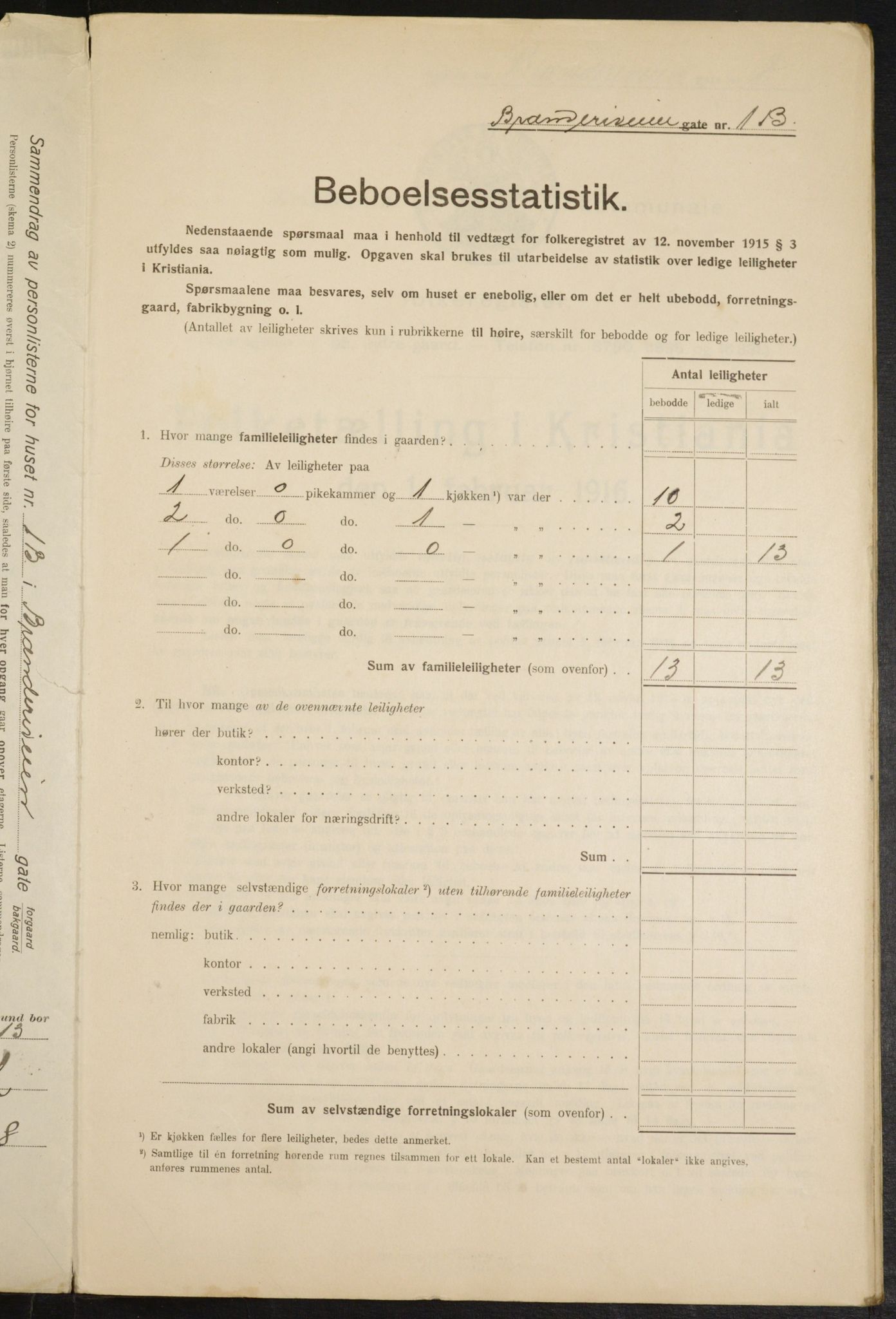 OBA, Municipal Census 1916 for Kristiania, 1916, p. 8767