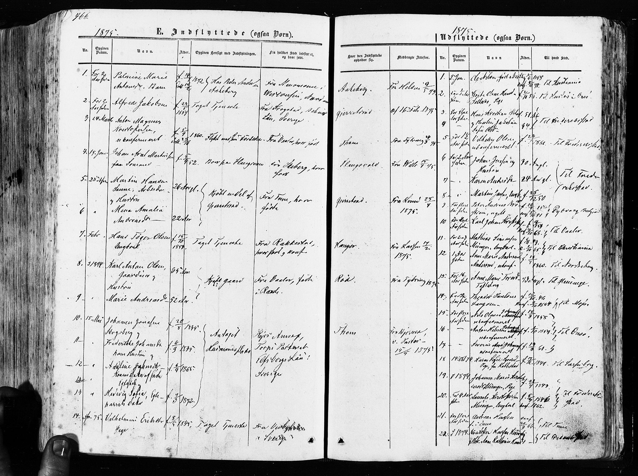 Råde prestekontor kirkebøker, AV/SAO-A-2009/F/Fa/L0006: Parish register (official) no. 6, 1854-1877, p. 466