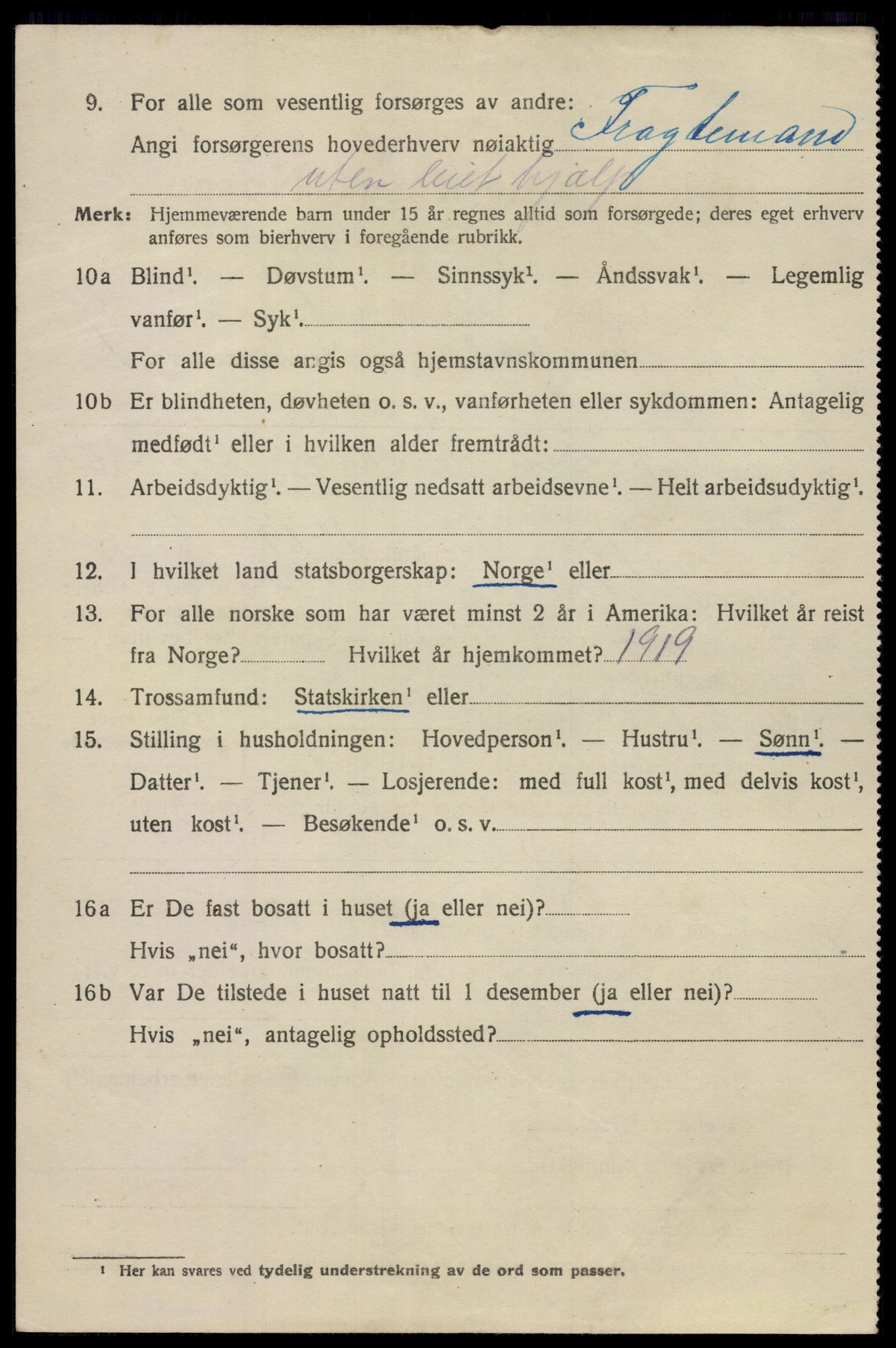 SAO, 1920 census for Drøbak, 1920, p. 2082