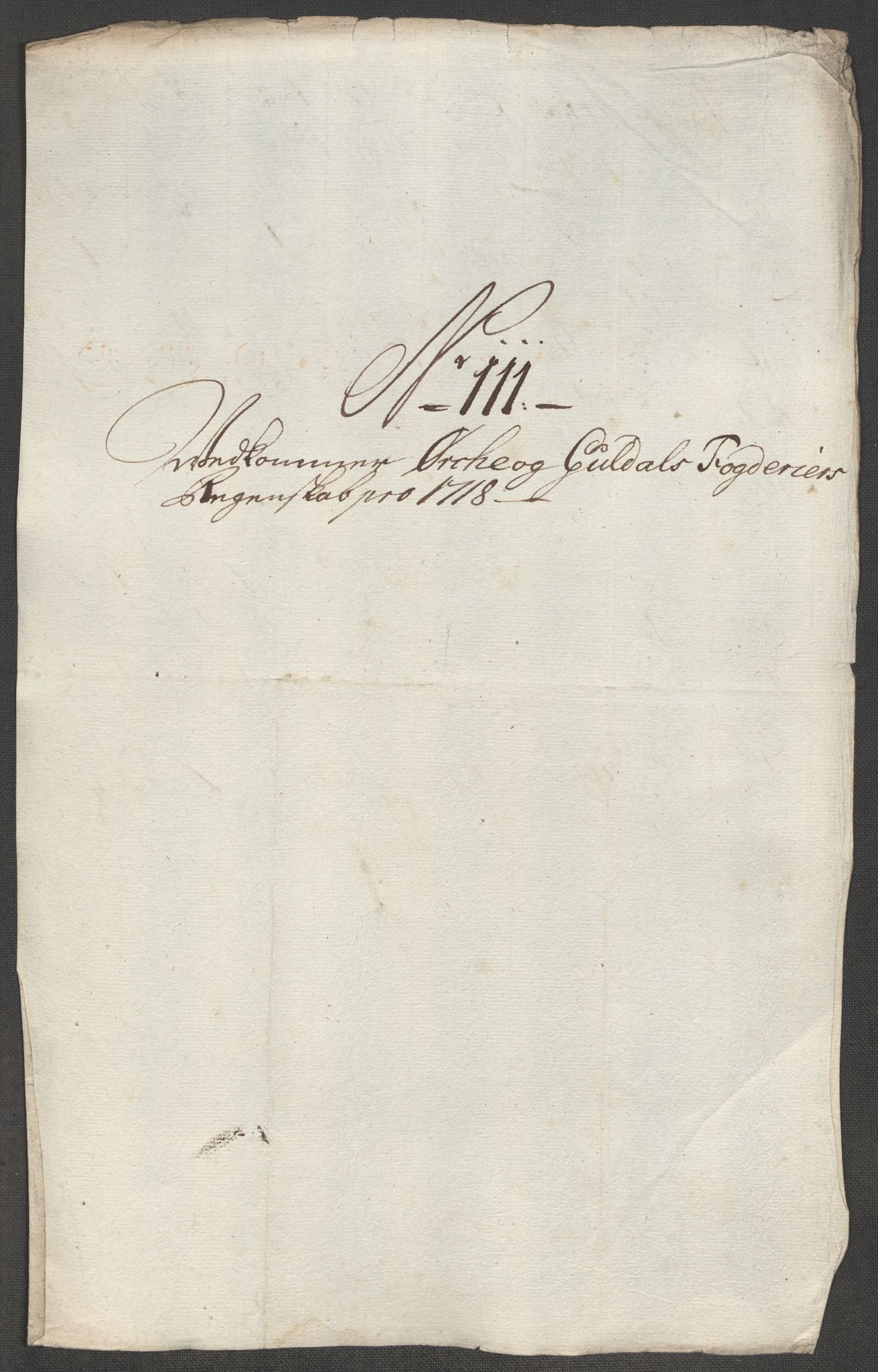 Rentekammeret inntil 1814, Reviderte regnskaper, Fogderegnskap, RA/EA-4092/R60/L3972: Fogderegnskap Orkdal og Gauldal, 1718, p. 301