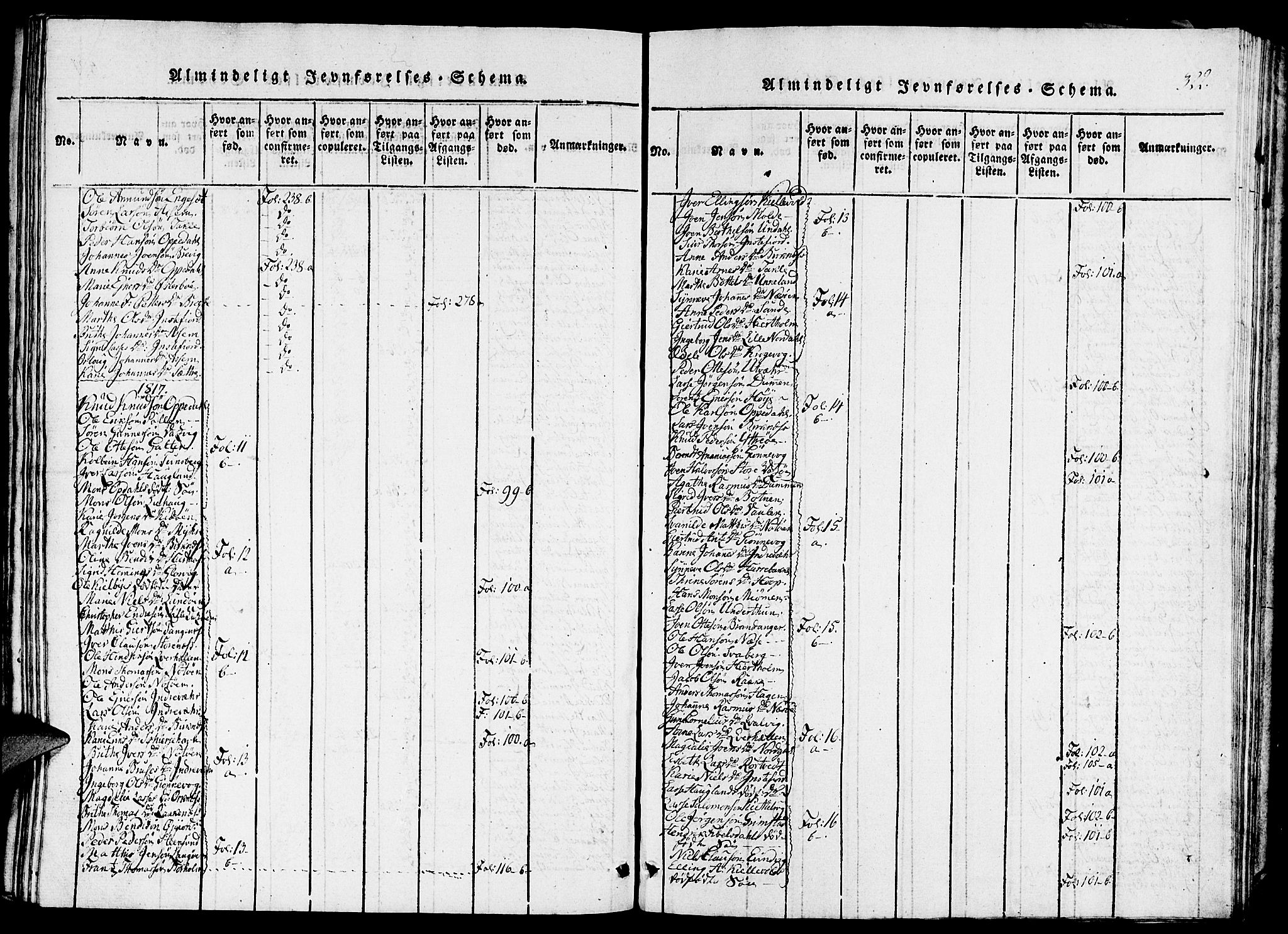 Gulen sokneprestembete, AV/SAB-A-80201/H/Haa/Haaa/L0018: Parish register (official) no. A 18, 1816-1825, p. 322