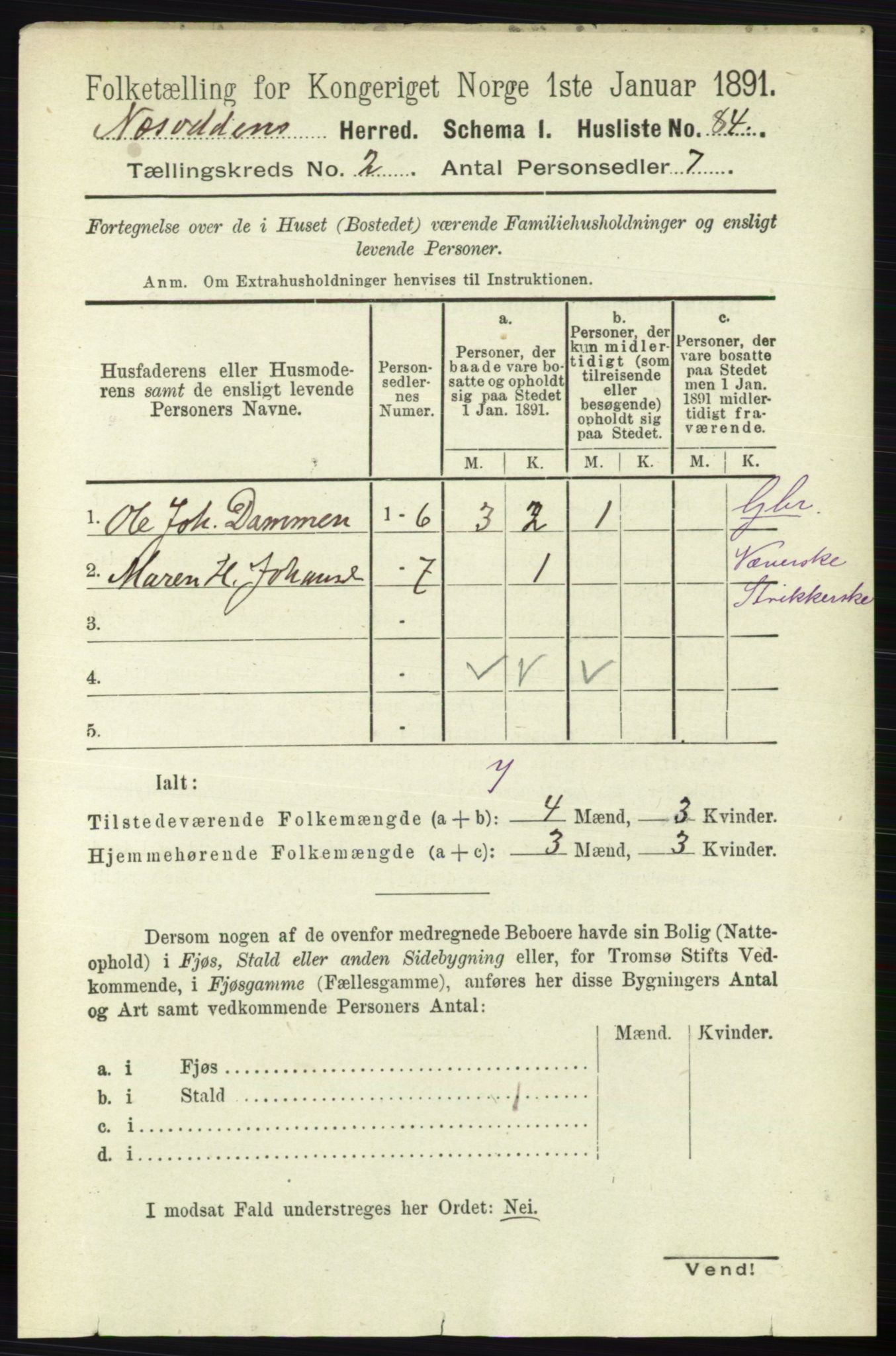 RA, 1891 census for 0216 Nesodden, 1891, p. 470