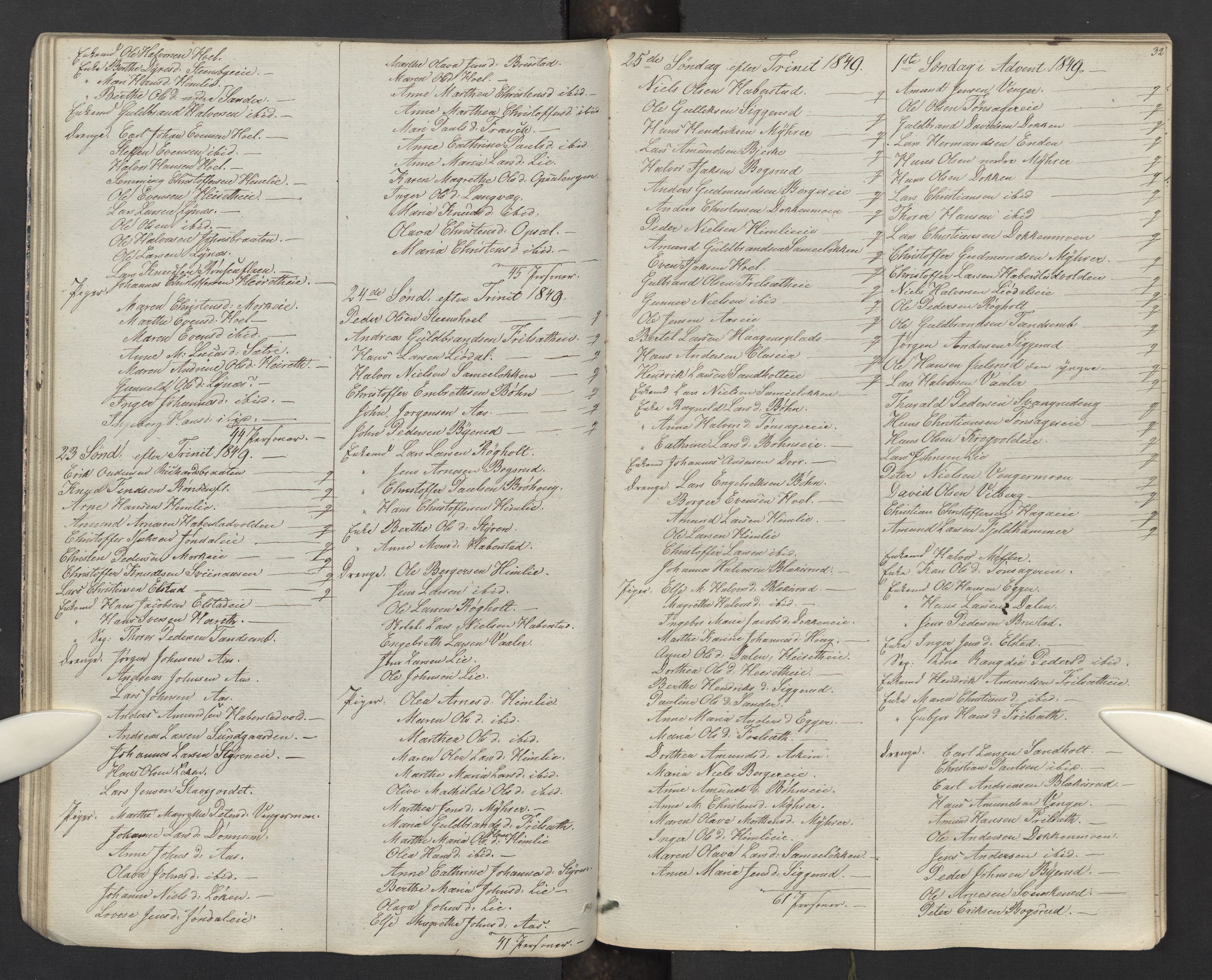 Eidsvoll prestekontor Kirkebøker, AV/SAO-A-10888/M/Ma/L0003: Communicants register no. I 3, 1847-1853, p. 32
