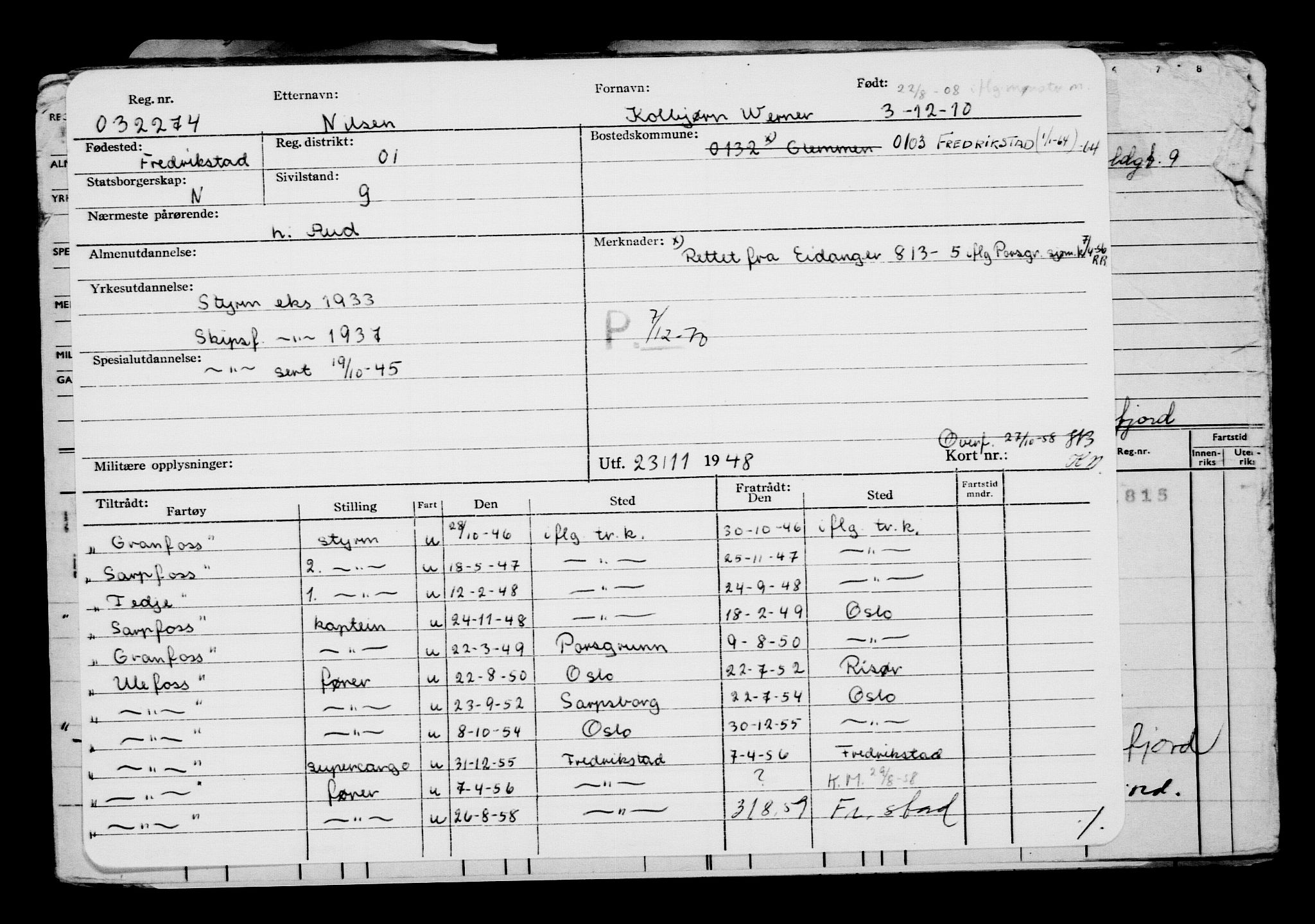 Direktoratet for sjømenn, AV/RA-S-3545/G/Gb/L0093: Hovedkort, 1910-1911, p. 33