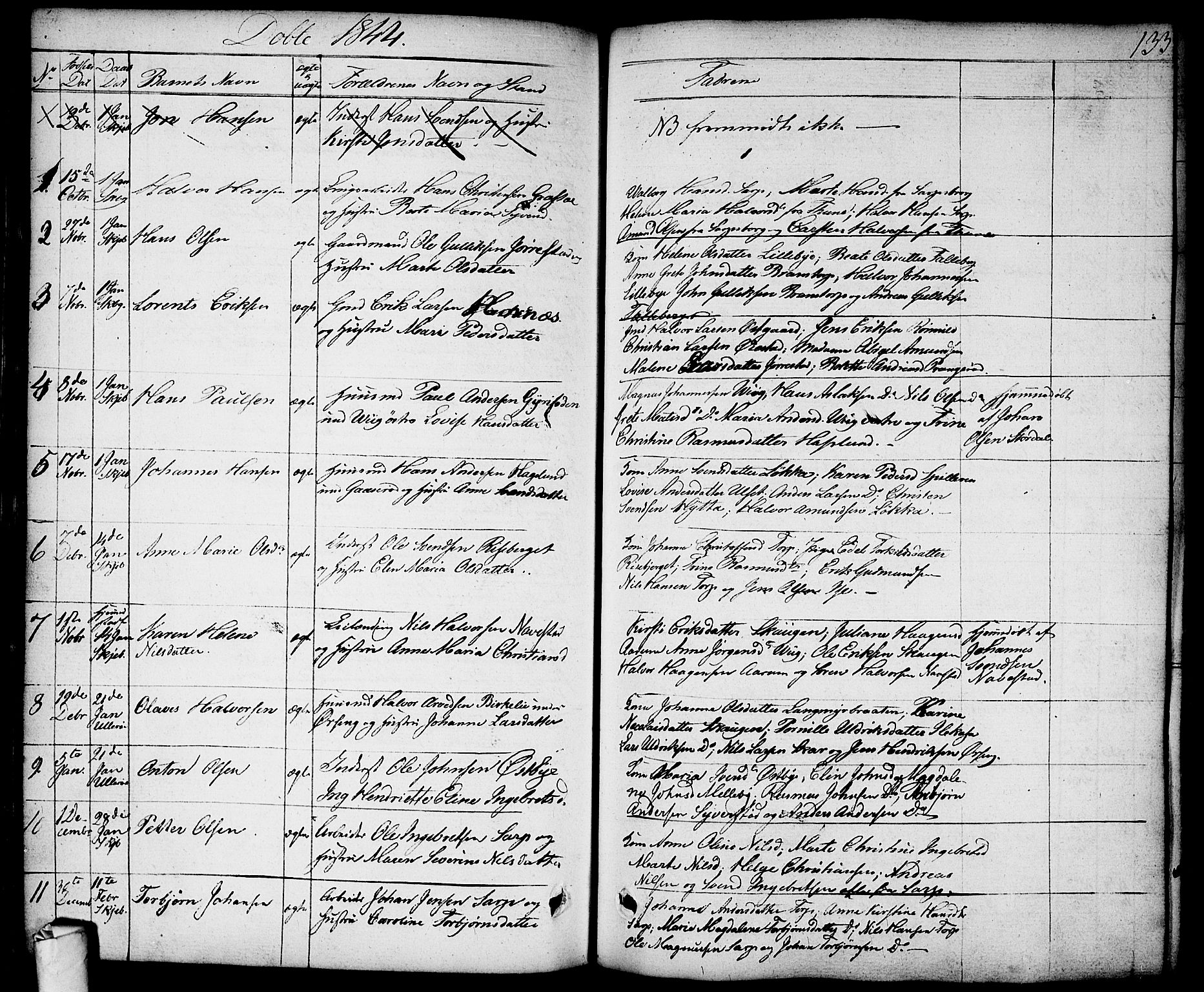 Skjeberg prestekontor Kirkebøker, SAO/A-10923/F/Fa/L0005: Parish register (official) no. I 5, 1830-1845, p. 133