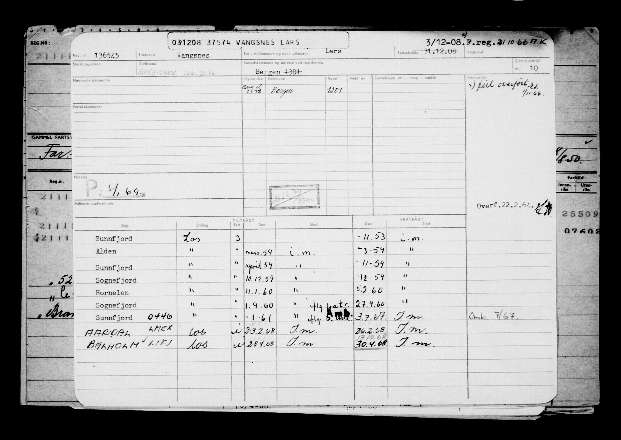 Direktoratet for sjømenn, AV/RA-S-3545/G/Gb/L0080: Hovedkort, 1908, p. 468