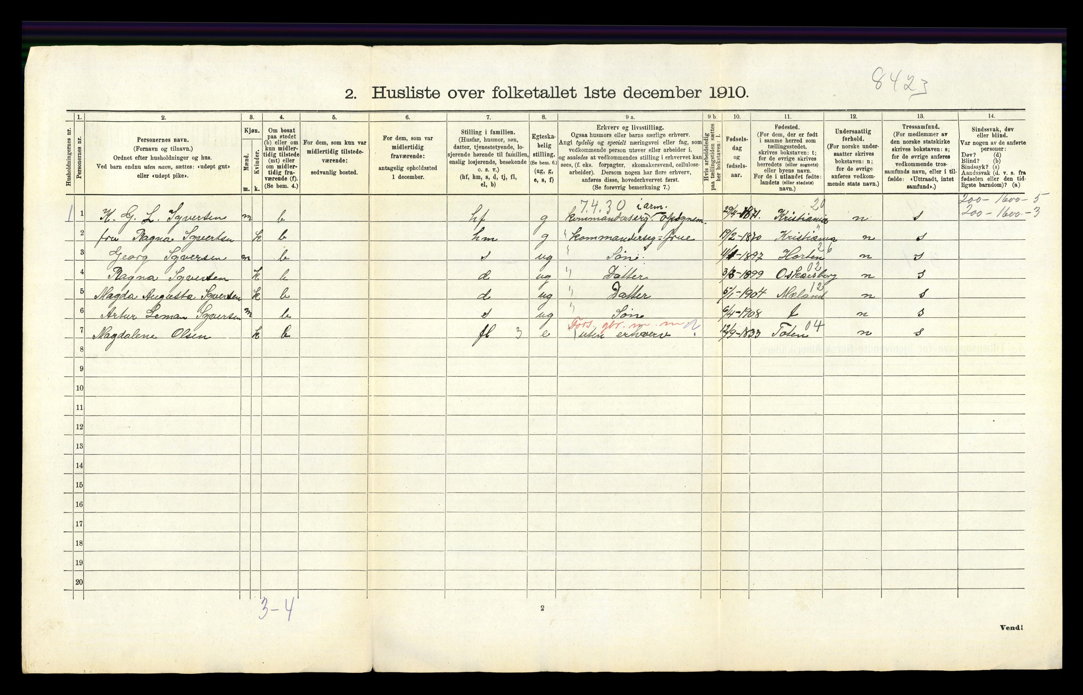 RA, 1910 census for Hamre, 1910, p. 51