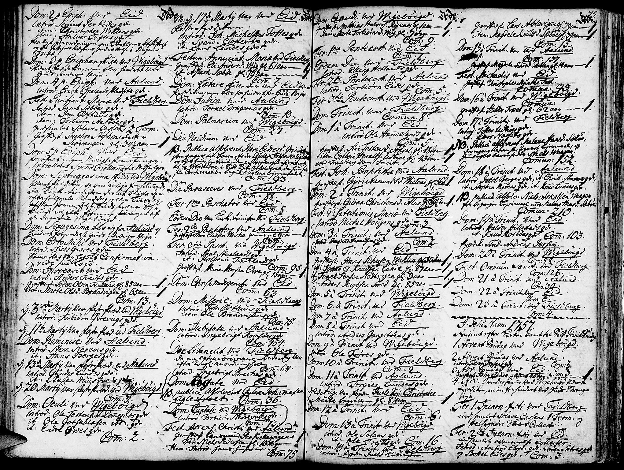 Fjelberg sokneprestembete, SAB/A-75201/H/Haa: Parish register (official) no. A 1, 1739-1759, p. 73