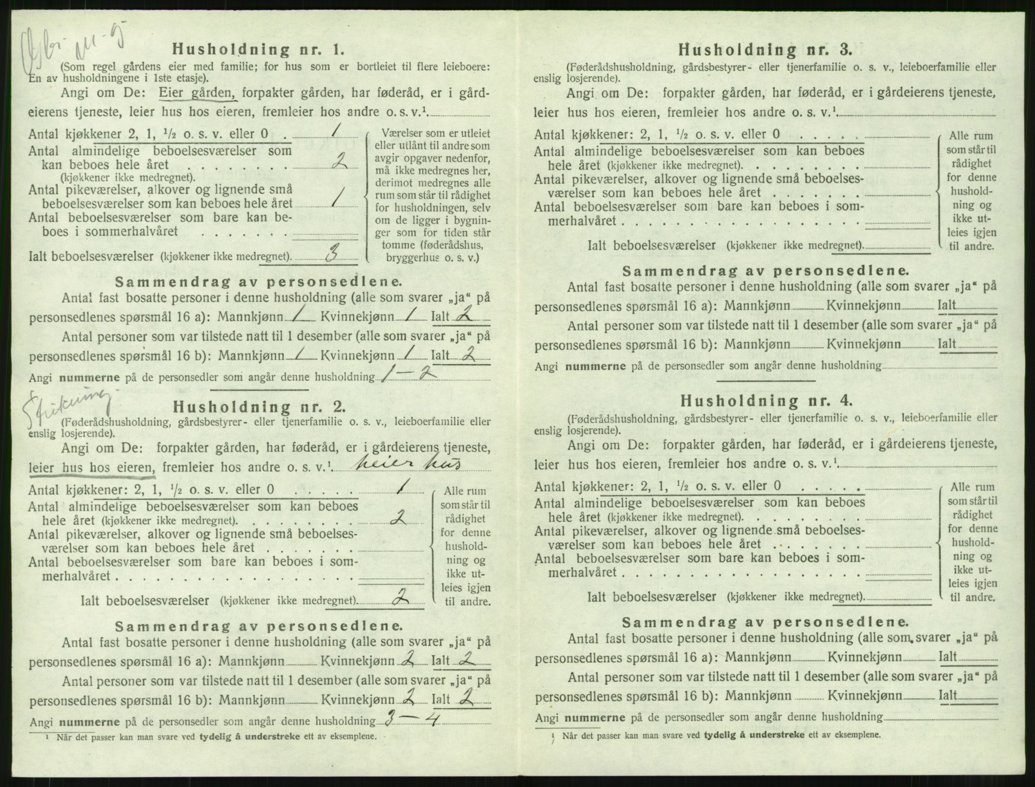 SAT, 1920 census for Borgund, 1920, p. 2385