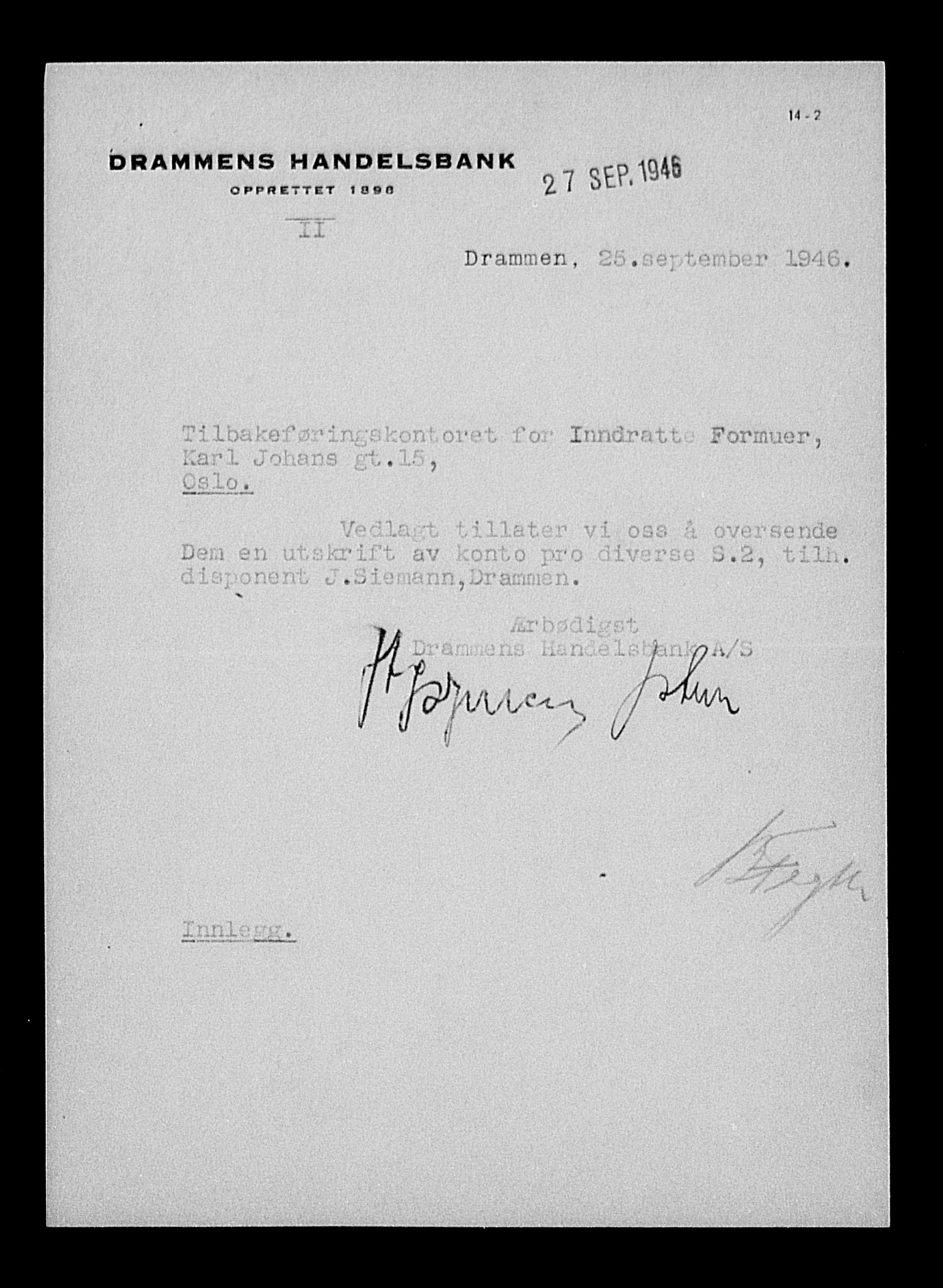 Justisdepartementet, Tilbakeføringskontoret for inndratte formuer, RA/S-1564/H/Hc/Hcd/L1007: --, 1945-1947, p. 130