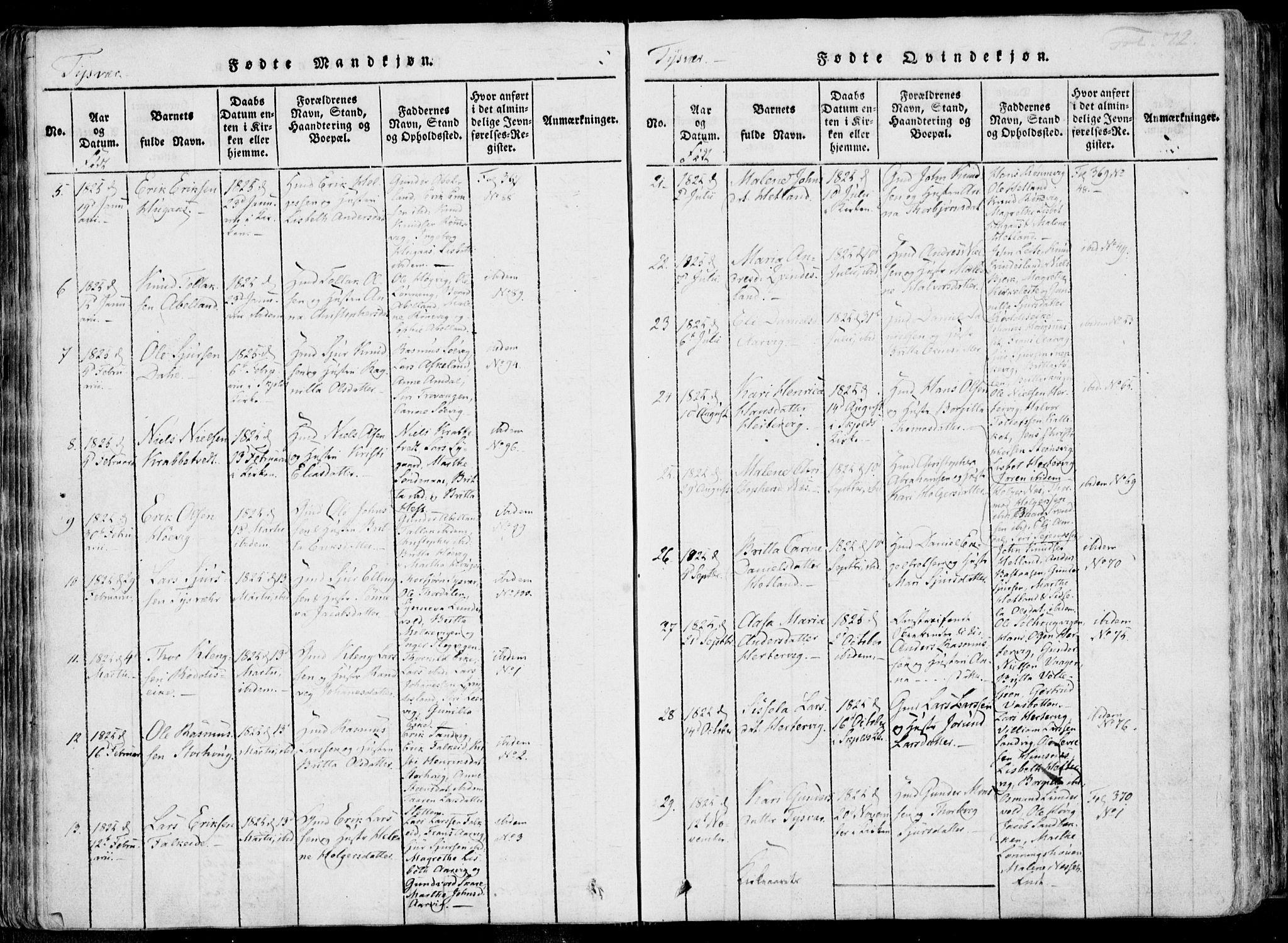 Skjold sokneprestkontor, AV/SAST-A-101847/H/Ha/Haa/L0004: Parish register (official) no. A 4 /1, 1815-1830, p. 72