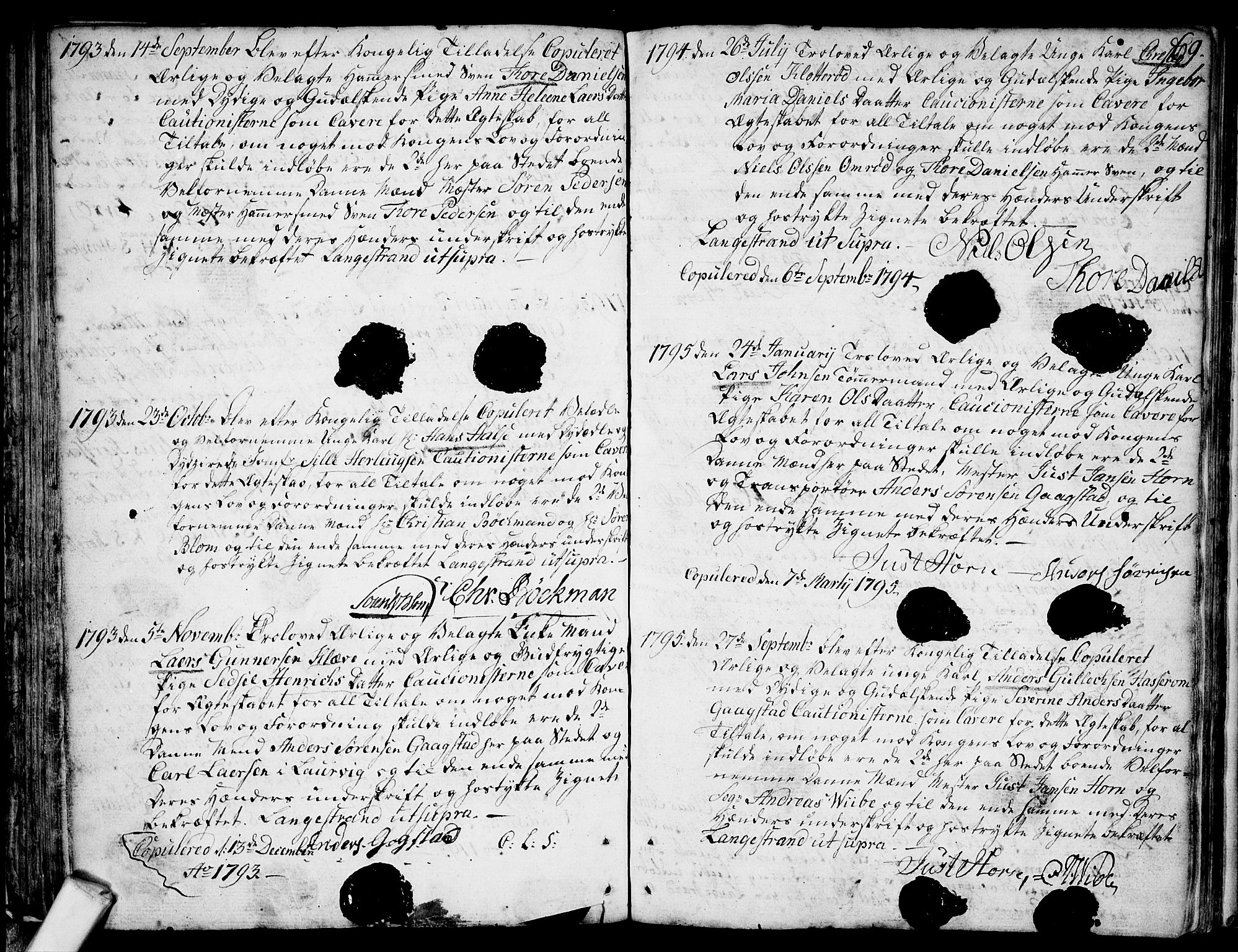 Larvik kirkebøker, SAKO/A-352/F/Fb/L0001: Parish register (official) no. II 1, 1779-1817, p. 69