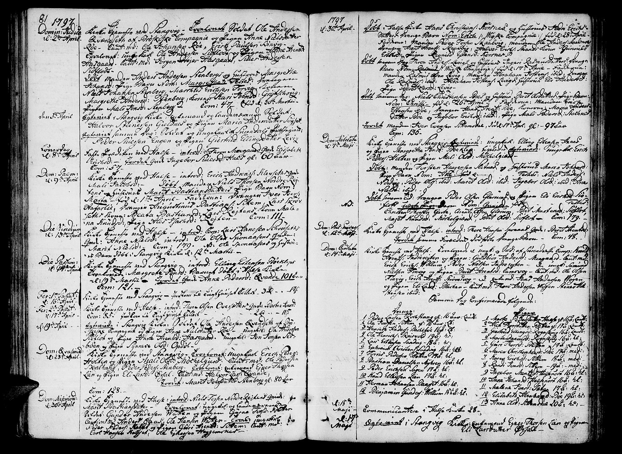 Ministerialprotokoller, klokkerbøker og fødselsregistre - Møre og Romsdal, SAT/A-1454/592/L1022: Parish register (official) no. 592A01, 1784-1819, p. 81
