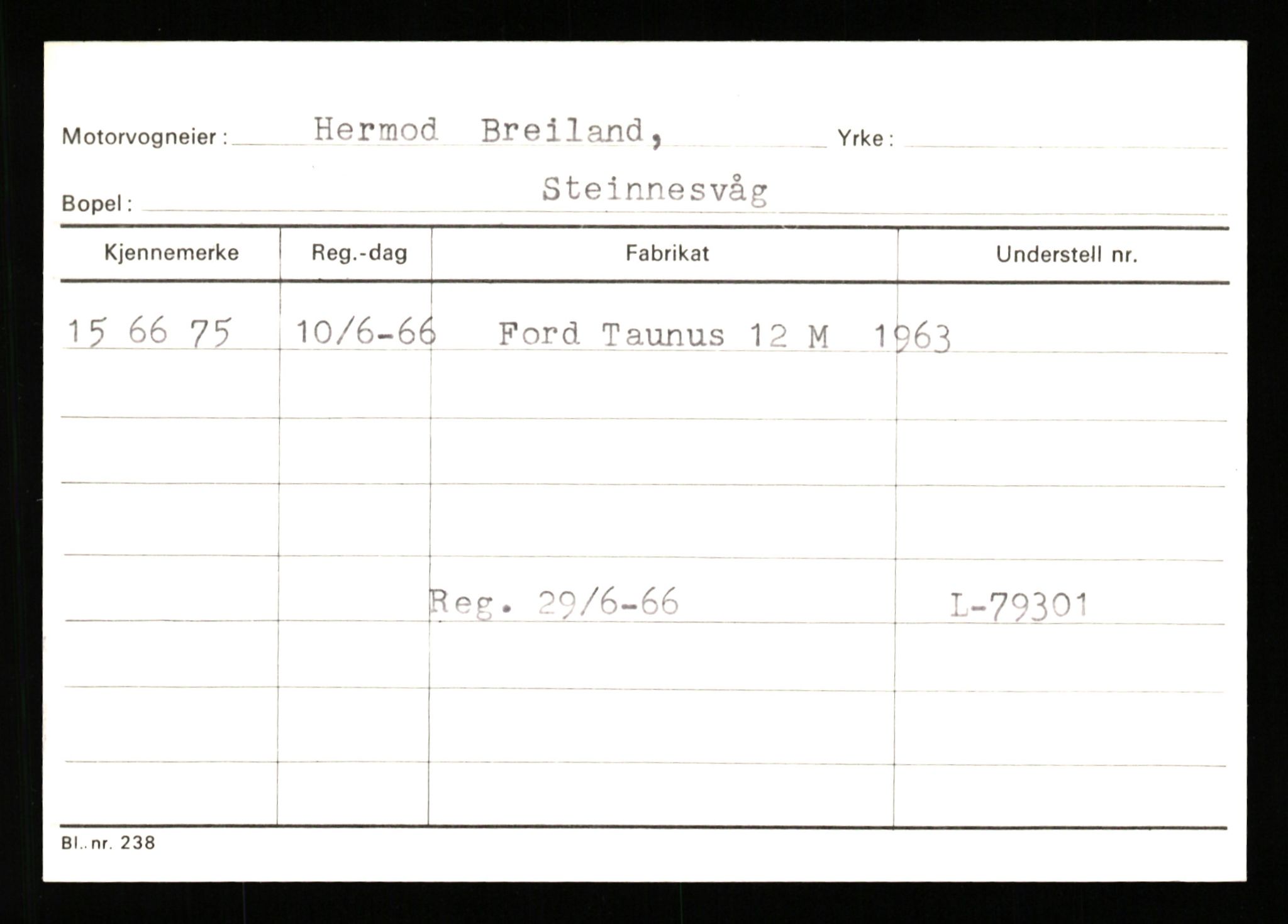 Stavanger trafikkstasjon, AV/SAST-A-101942/0/G/L0010: Registreringsnummer: 130000 - 239953, 1930-1971, p. 905